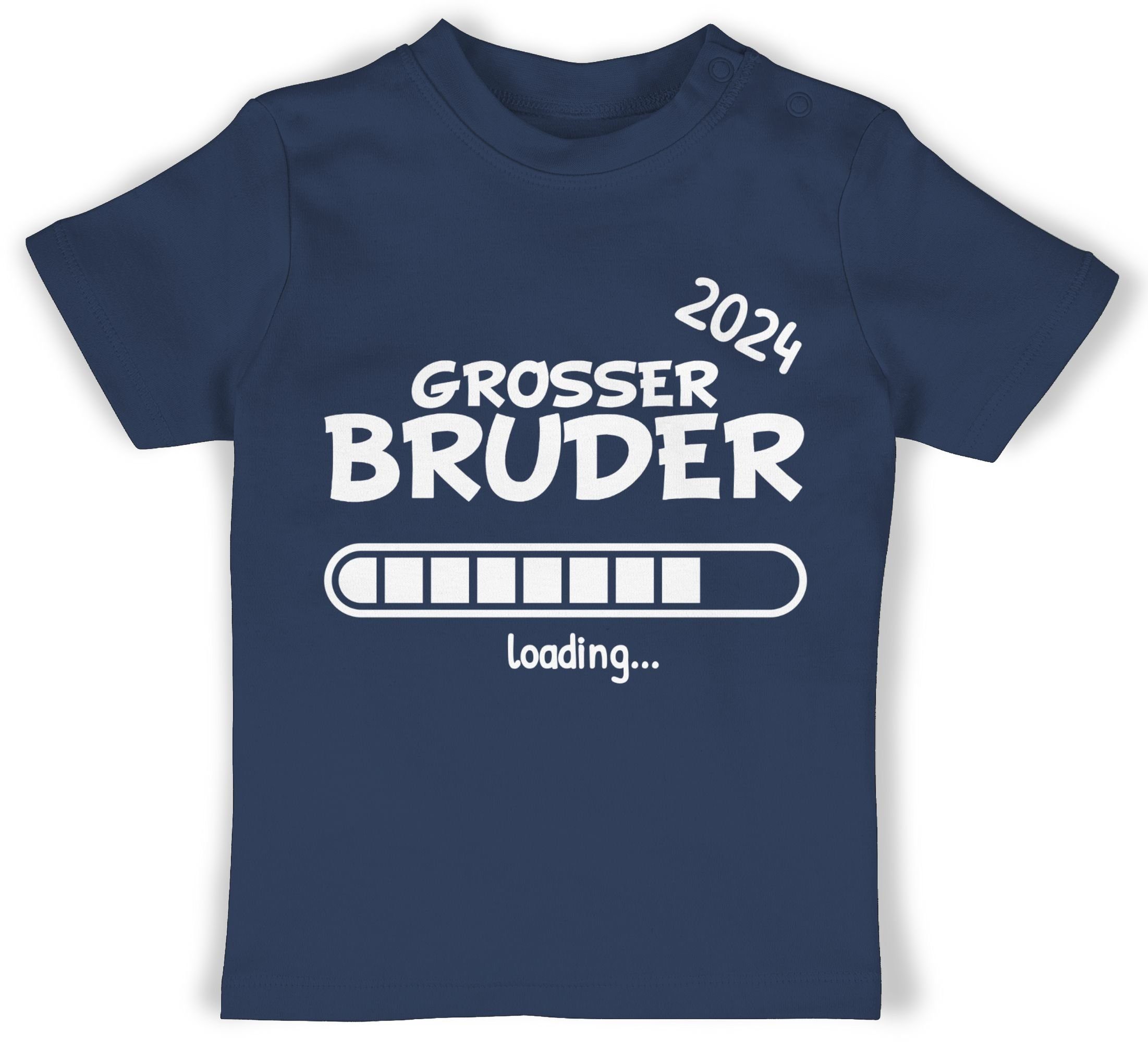 Shirtracer T-Shirt Großer Bruder 2024 loading Großer Bruder 1 Navy Blau