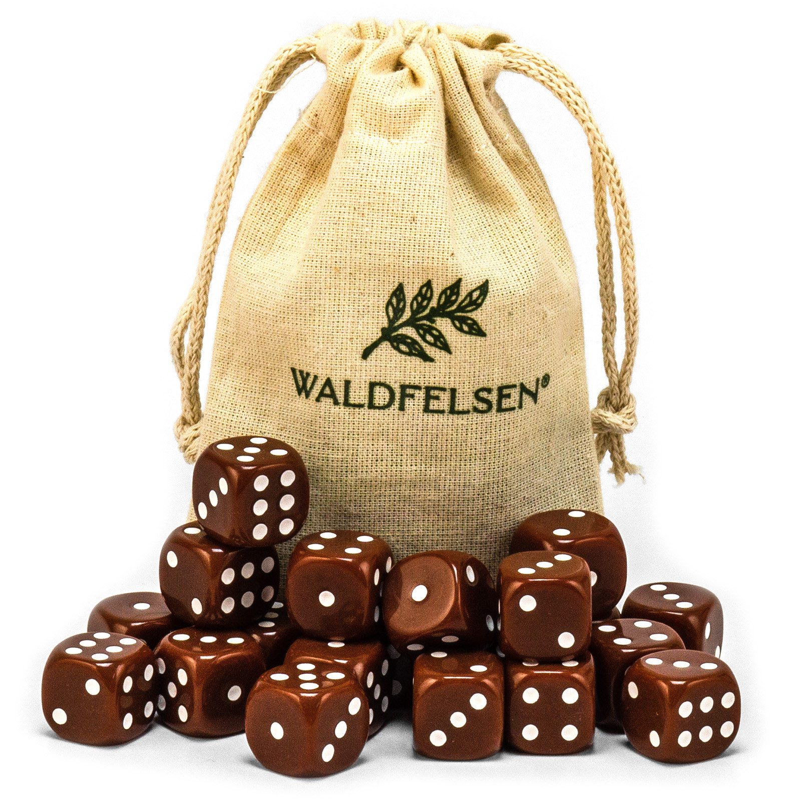 Waldfelsen Spiel – 2-50 Stk Standard Spielwürfel 16 mm Acrylwürfel Würfel bunt, Spielmaterial, Verschiedene Farben
