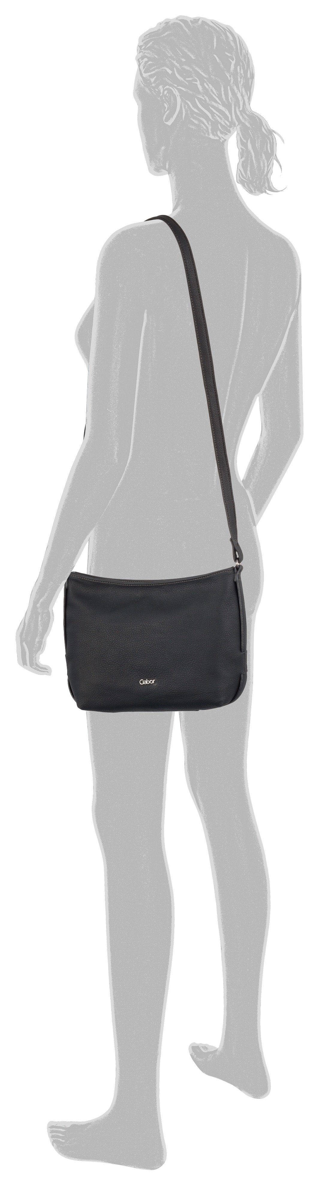 Gabor Umhängetasche Malu, aus weichem genarbtem Lederimitat mit raffinierten Cut-Outs