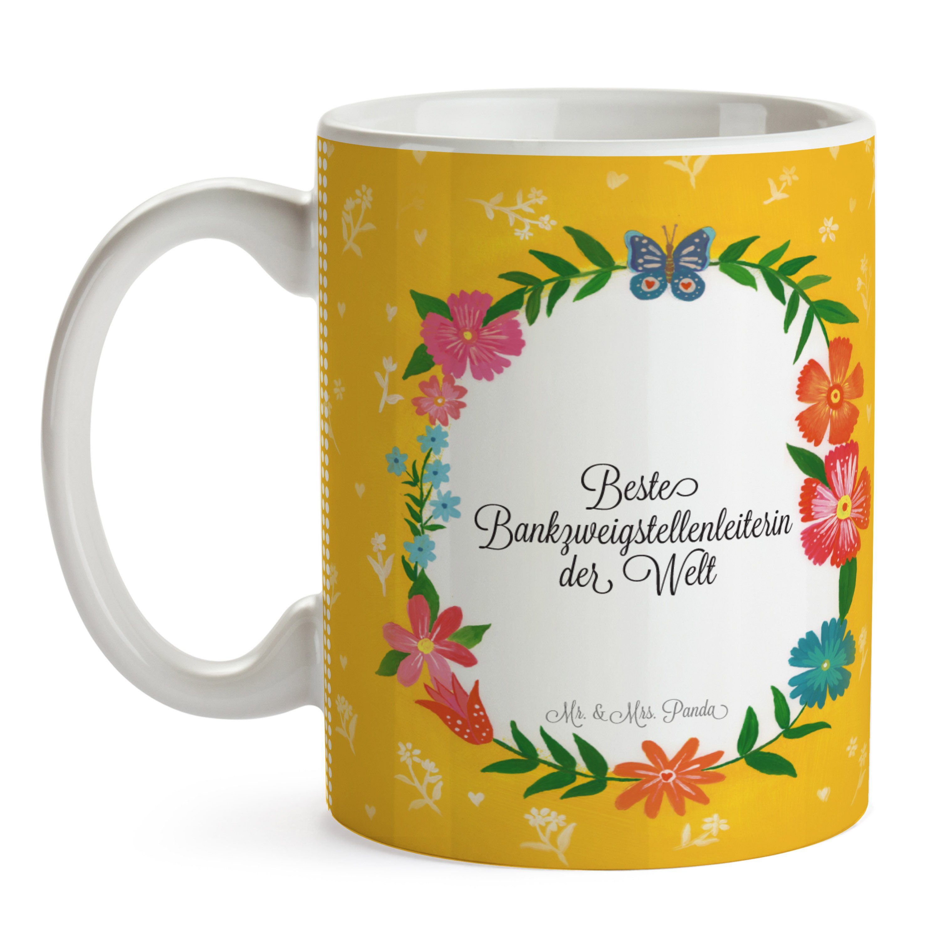 Mr. & Mrs. Panda Tasse Keramik - Gratulation, Geschenk, Abschied, Kaffeebec, Bankzweigstellenleiterin