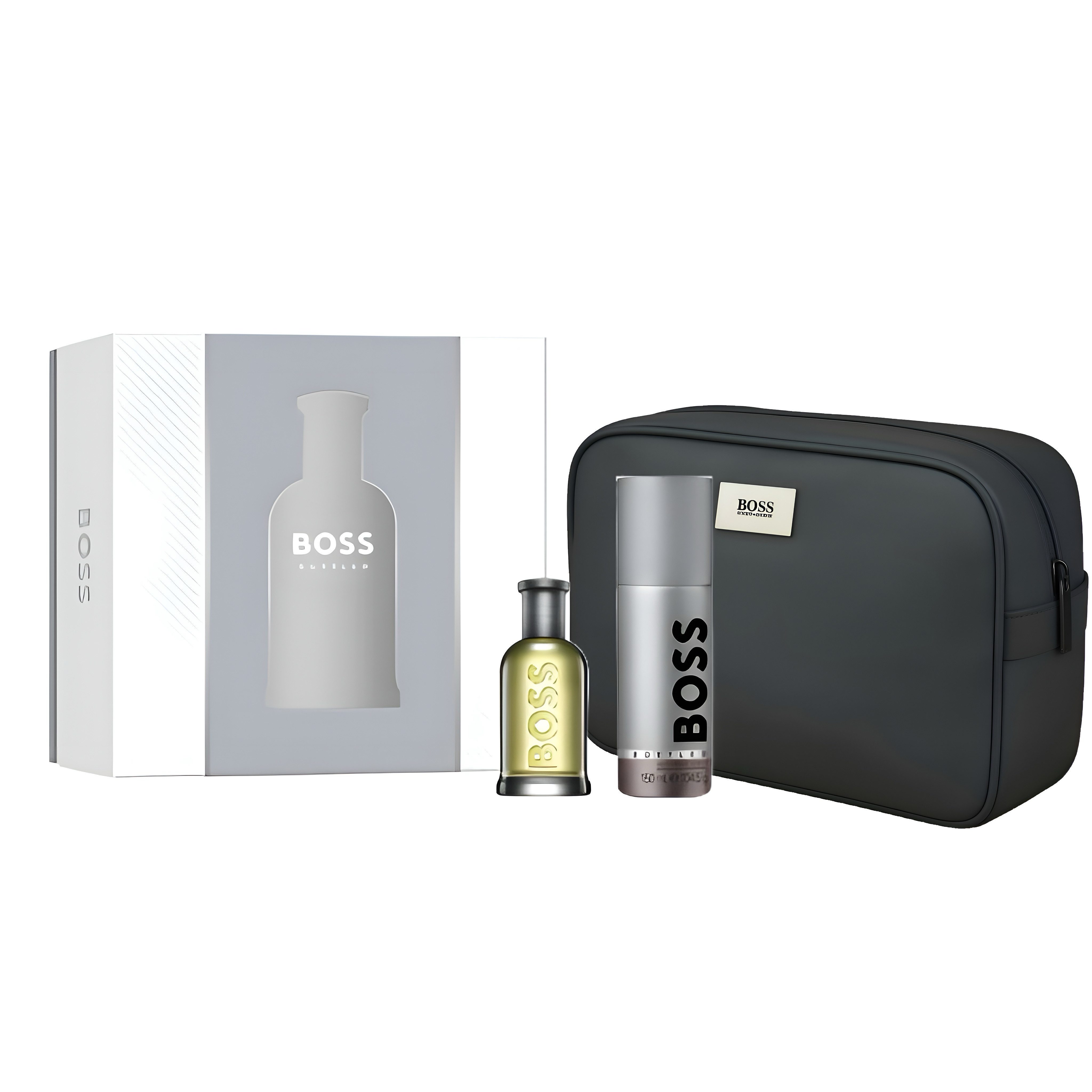Pflege-Geschenkset HUGO BOSS Bottled Kulturbeutel, Parfüm 50 ml Deodorant 150 ml