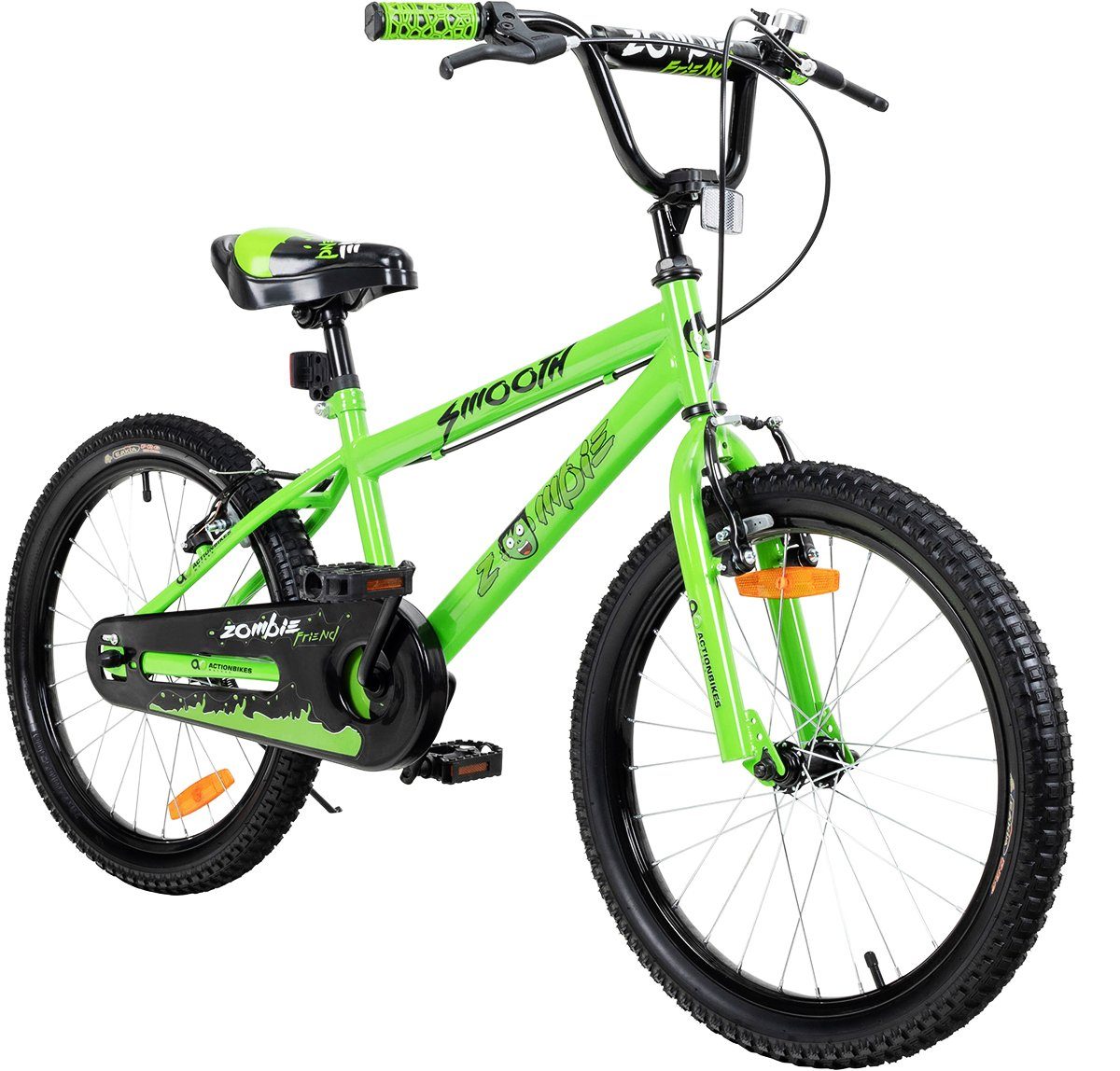 Kinderfahrrad Mädchen & Jungen Kinder Fahrrad Zombie in Grün
