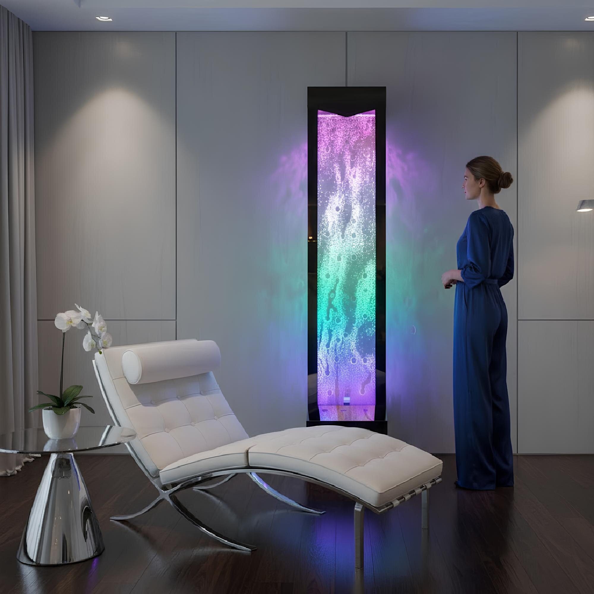 JVmoebel Zimmerbrunnen Wandpaneel mit LED-Hintergrundbeleuchtung und Raumteiler-Funktion, Made in Europa