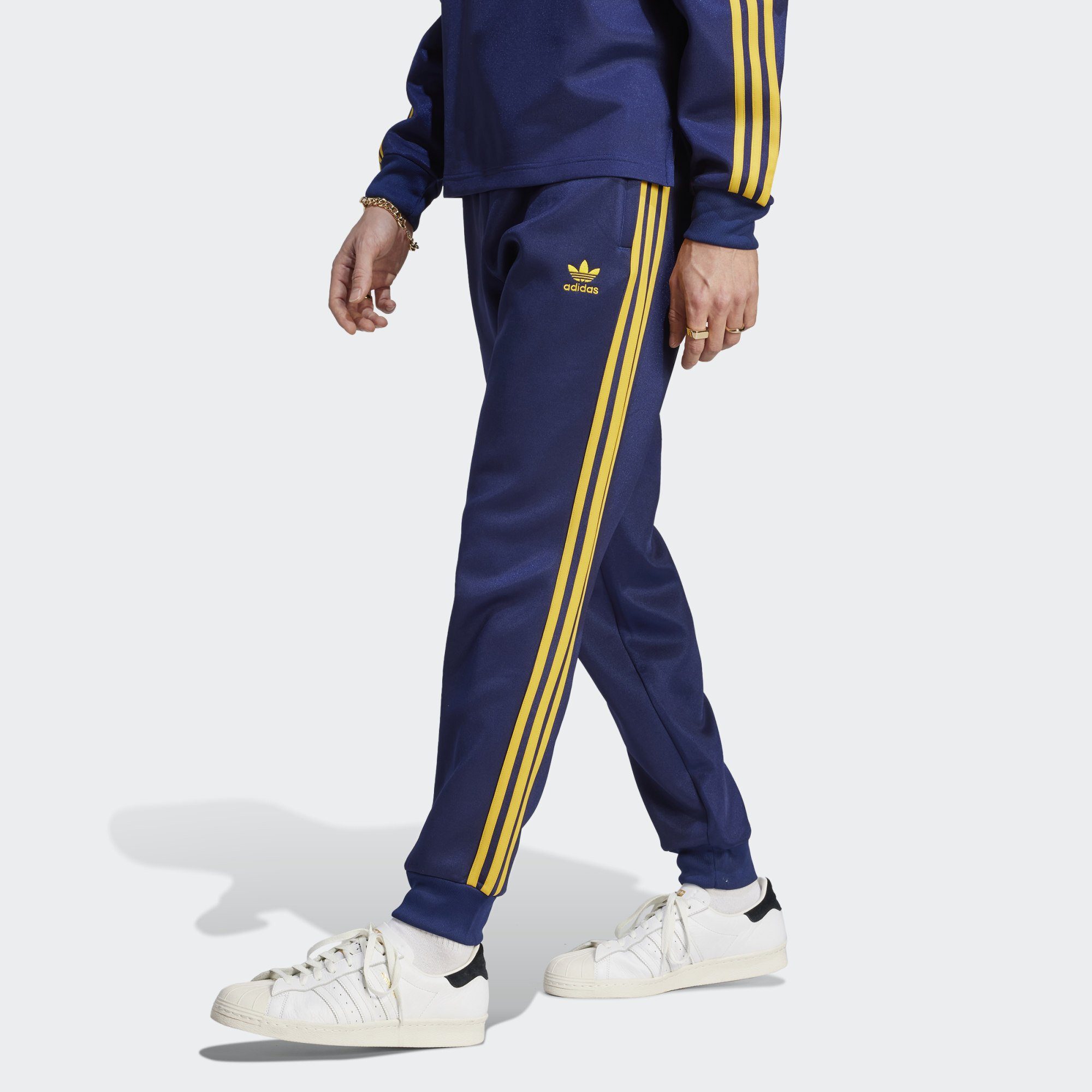 adidas Originals Jogginghose ADICOLOR CLASSICS+ SST TRAININGSHOSE Dark Blue / Crew Yellow S21