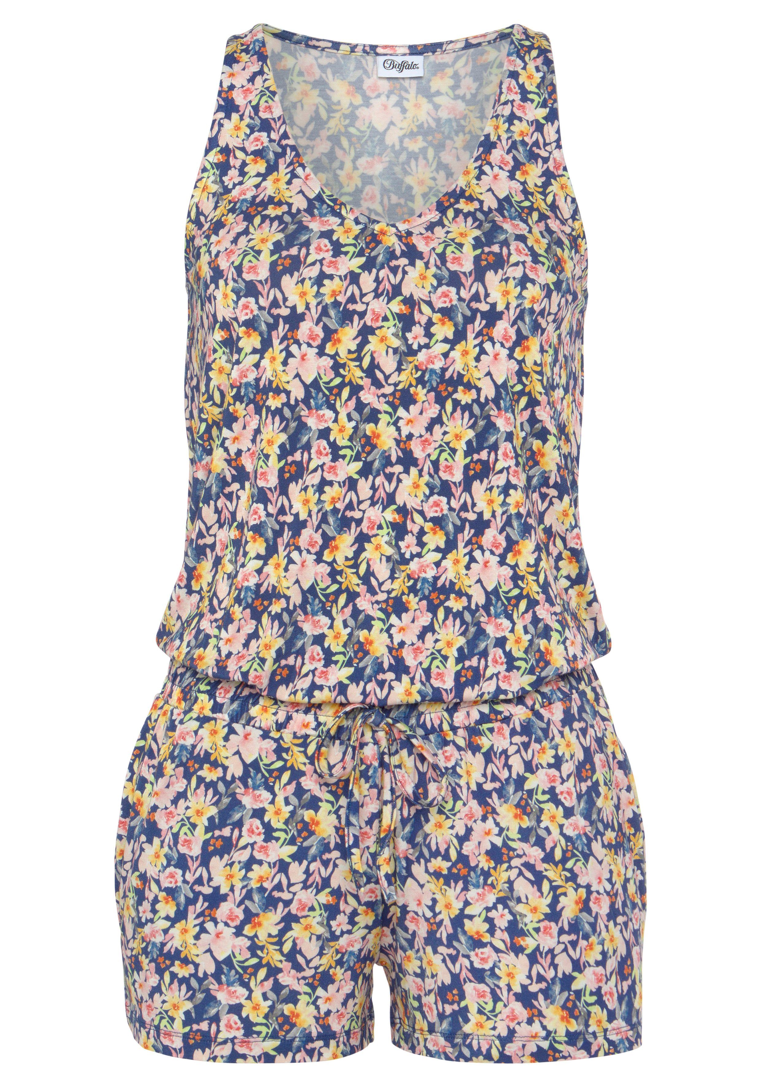 Buffalo Kurzoverall mit Blumendruck, sommerlicher Jumpsuit, günstig online kaufen
