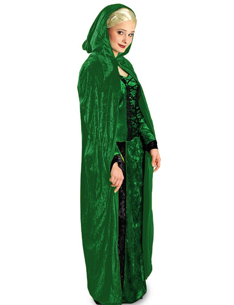 Das Kostümland Kostüm »Samt Umhang mit Kapuze 145 cm Länge - Farbauswahl -  Cape für Theater Karneval Cosplay Animé Mottoparty« online kaufen | OTTO