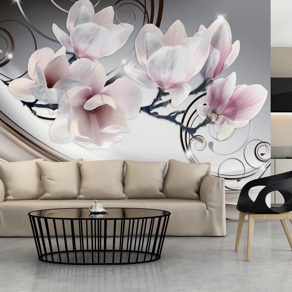 KUNSTLOFT Vliestapete Beauty of Magnolia 1x0.7 m, halb-matt, lichtbeständige Design Tapete