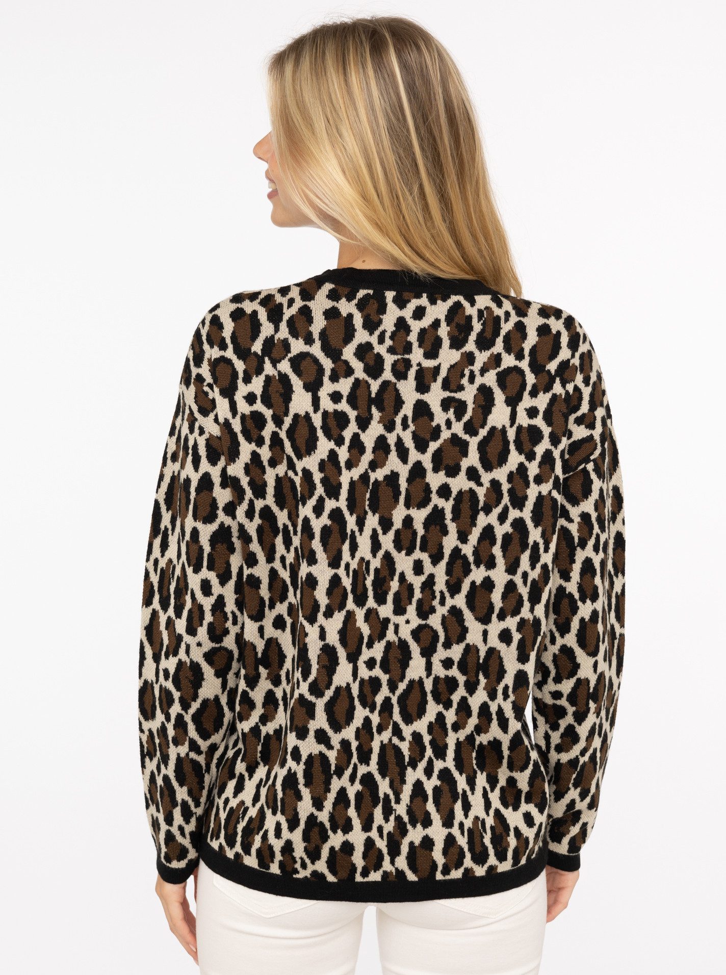 Zwillingsherz Strickpullover "Wild" Rundhals Ausschnitt, Pailletten Motiv, günstig online kaufen