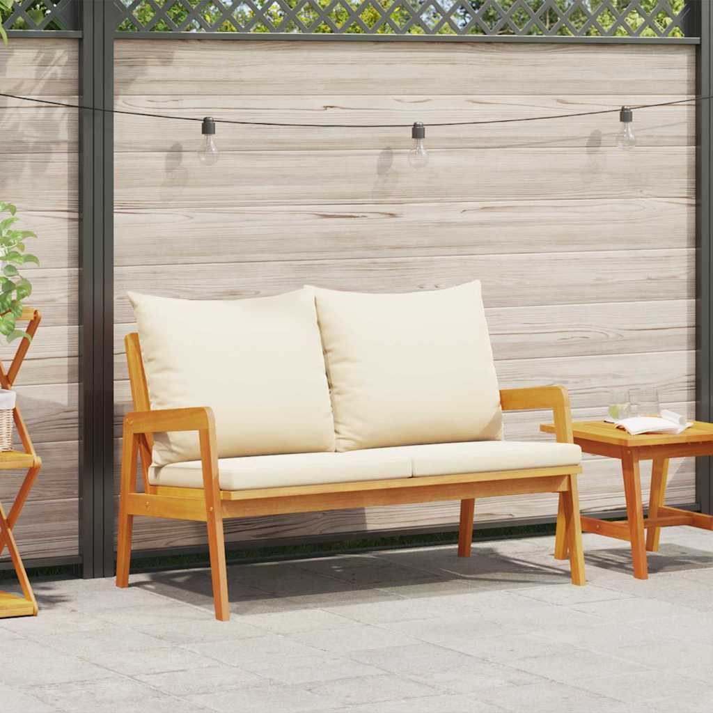 vidaXL Gartenlounge-Set Gartenbank mit Kissen Öl-Natur Massivholz, (1-tlg)