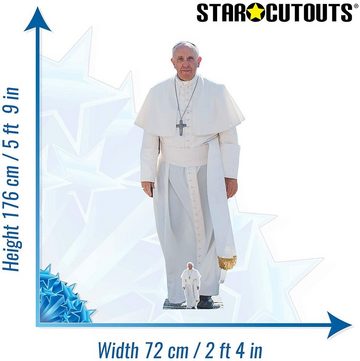 empireposter Dekofigur Papst - Pope Franciscus - Lebensgroßer Pappaufsteller - ca 170 cm