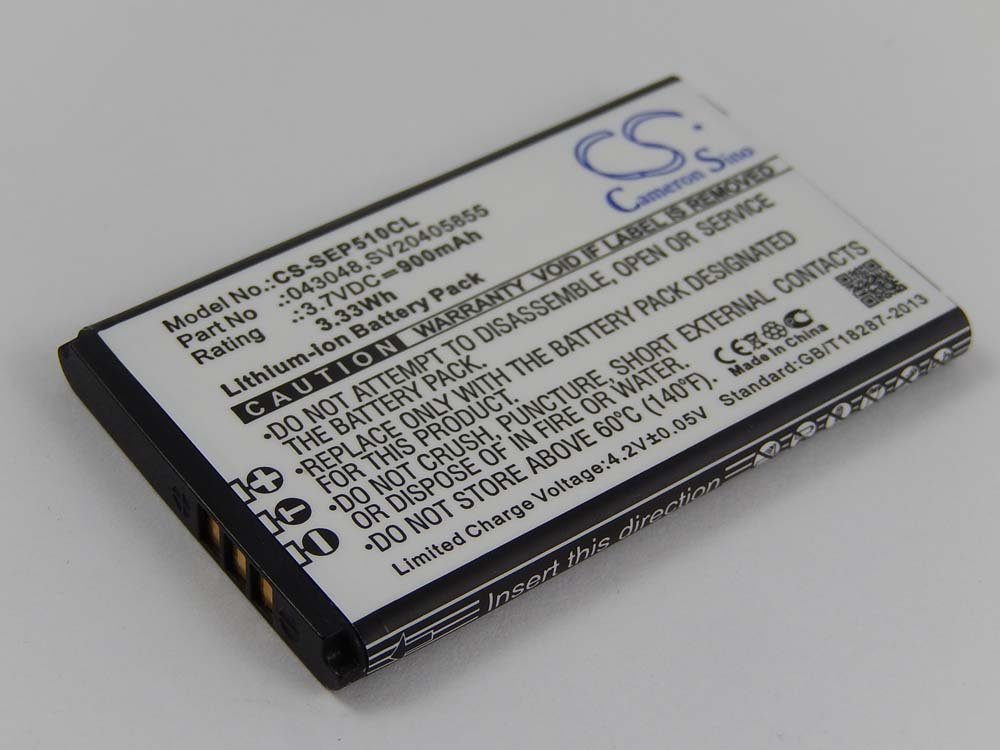 vhbw kompatibel mit Swissvoice ePure L7 Akku Li-Ion 900 mAh (3,7 V)