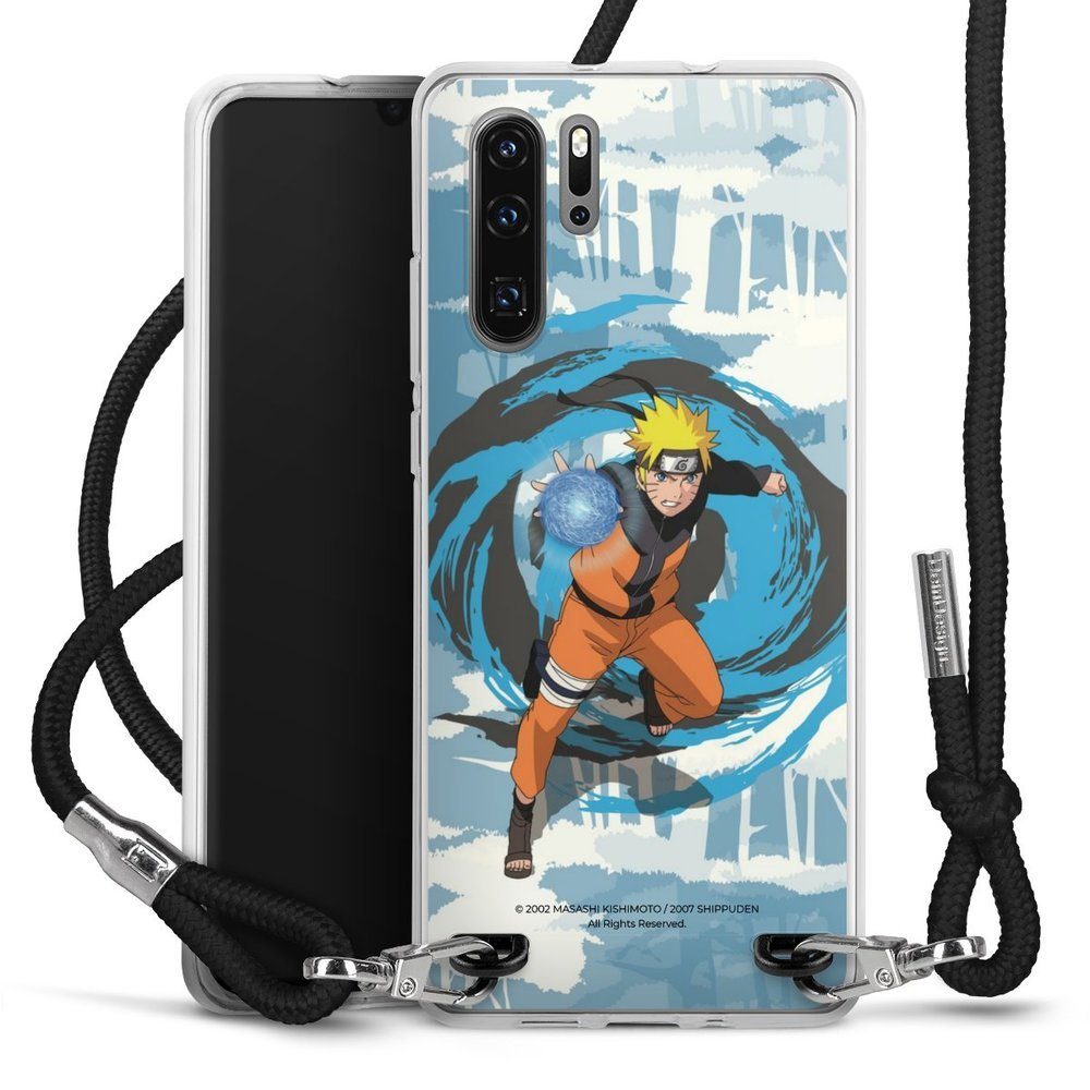 DeinDesign Handyhülle Offizielles Lizenzprodukt Manga Naruto Shippuden  Naruto Rasengan, Huawei P30 Pro Handykette Hülle mit Band Case zum Umhängen