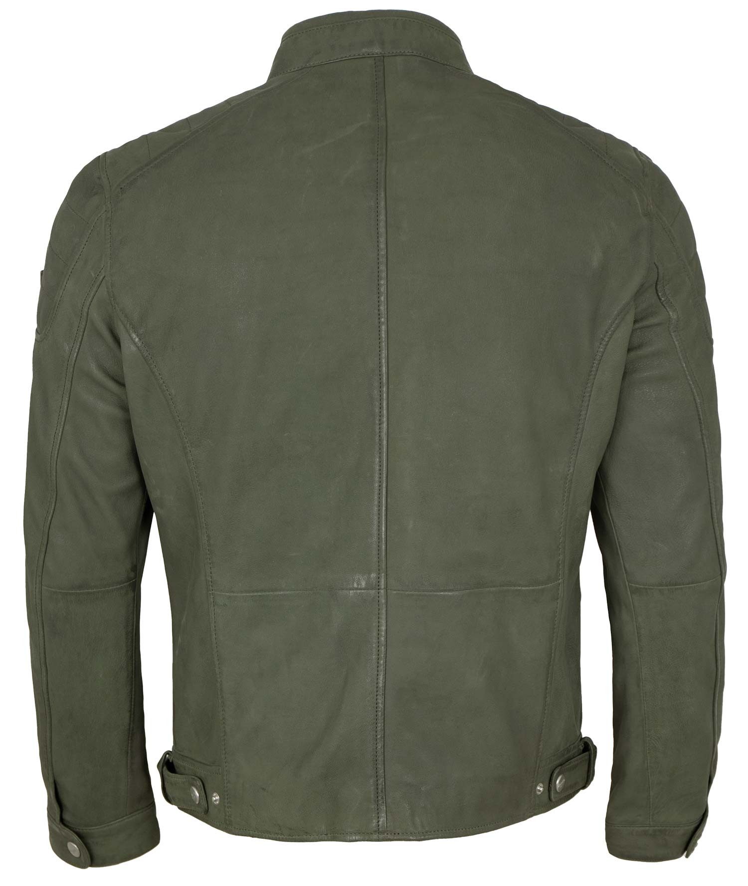Mauritius Lederjacke MMCayo Mauritius - Herren Lederjacke Lammnubuk olive
