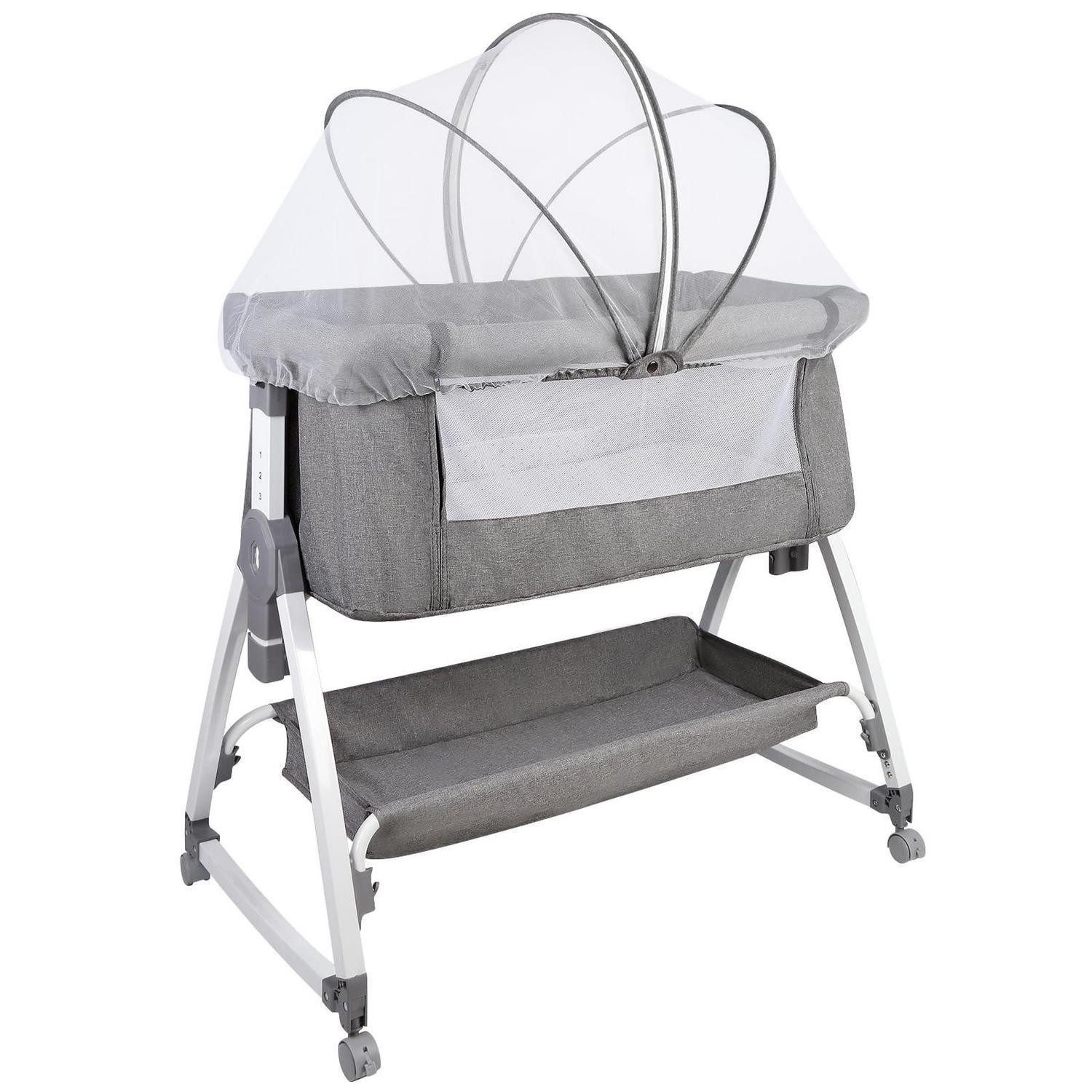 LuxusKollektion Beistellbett Beistellbett 2in1 mit Höhenverstellung