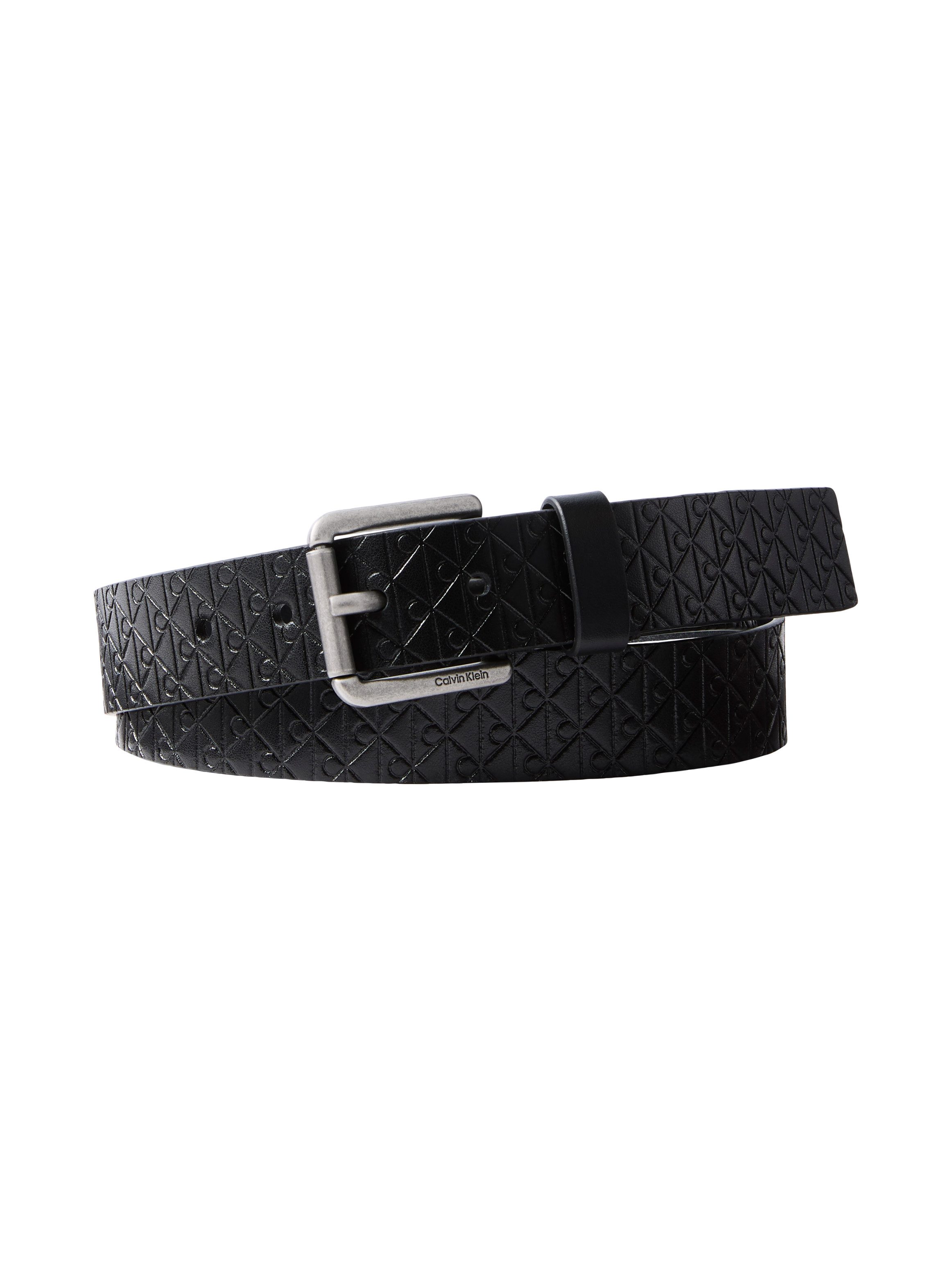 Calvin Klein Ledergürtel CASUAL ROLLER BUCKLE AOP 35MM Regular fit und größenverstellbar