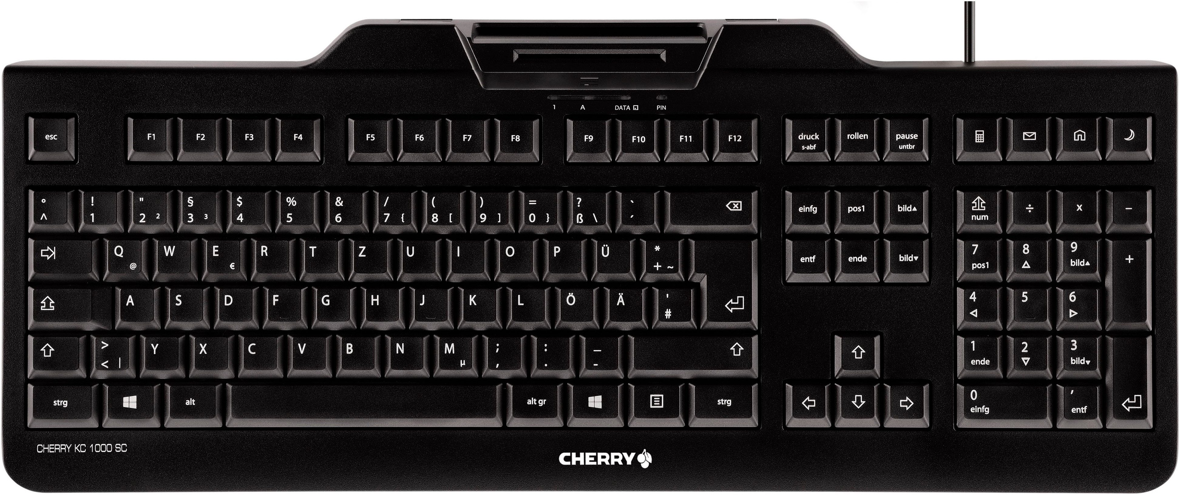 Cherry KC 1000 SC Kabelgebundene Chipkarten Tastatur, Schwarz, USB Tastatur