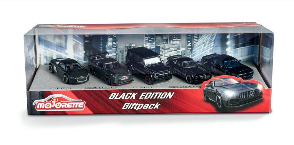 majORETTE Spielzeug-Auto Black Edition 5er Pack Giftpack 212053174