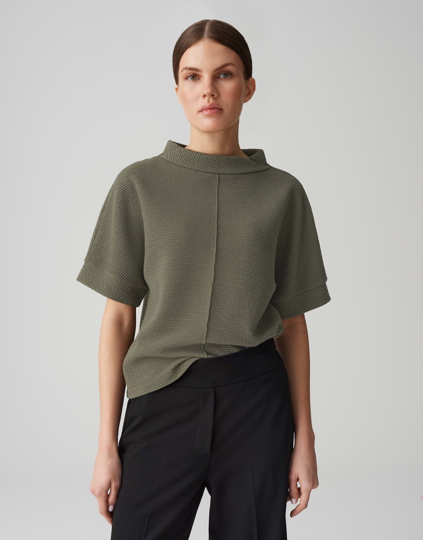 OPUS Sweatshirt GIMMO mit Rippenstruktur günstig online kaufen