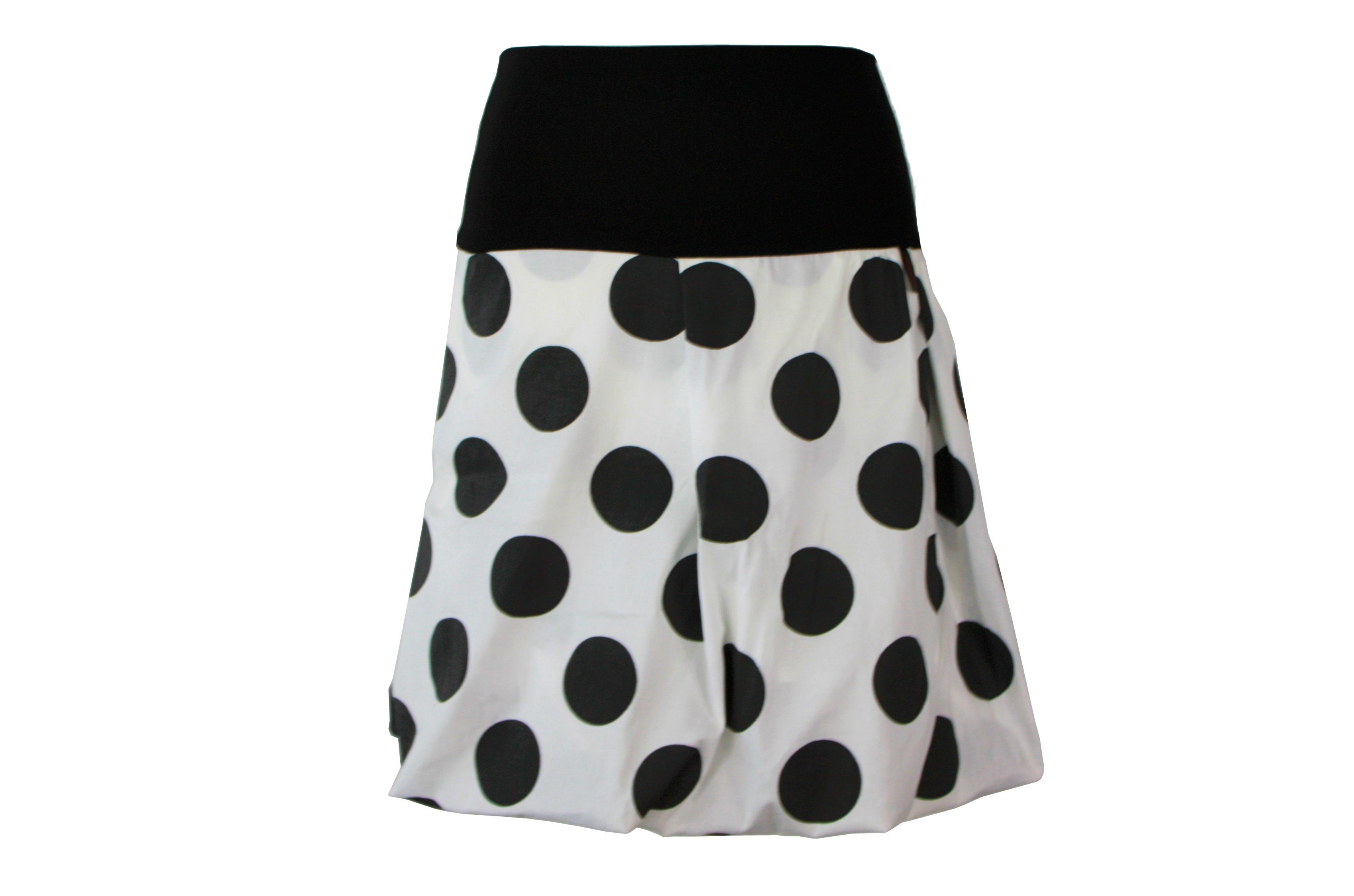 dunkle design Ballonrock Baumwolle Punkte Bunt 51cm elastischer Bund