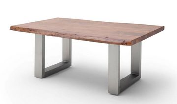 MCA furniture Couchtisch Cartagen, Baumkante Akazie-massiv U-Form rechteckig walnuss