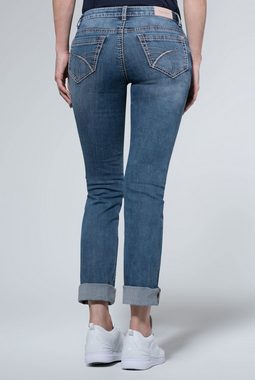 SOCCX Regular-fit-Jeans mit Turn-Up Saum