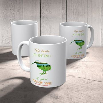Mr. & Mrs. Panda Tasse Kiwi Neuseeland - Geschenk, Teetasse, Tasse Sprüche, Natur, Büro Tass, Keramik, Brillante Bedruckung