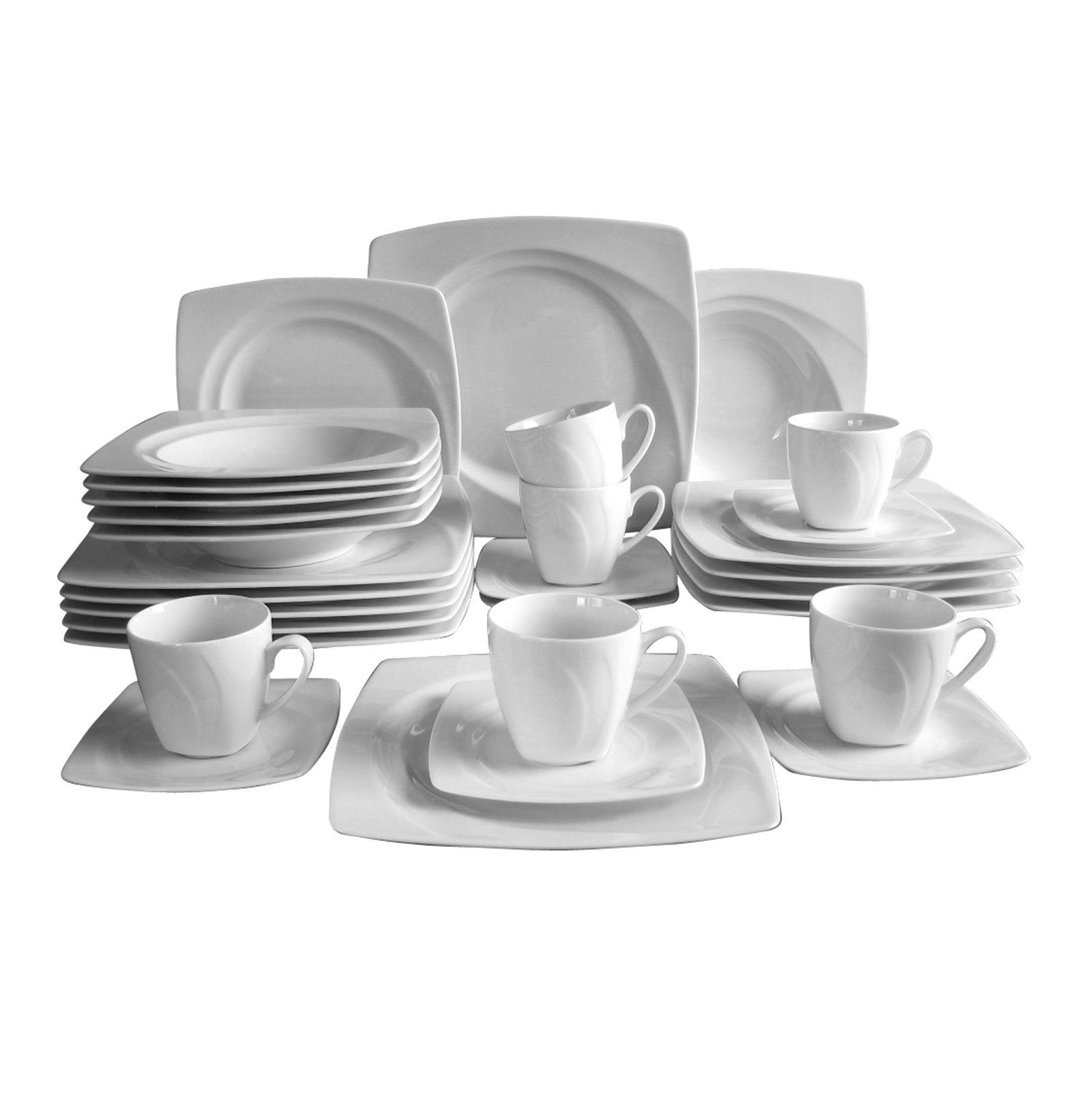 CreaTable Tafelservice 13160 (30-tlg), 6 Personen, premium Porzellan