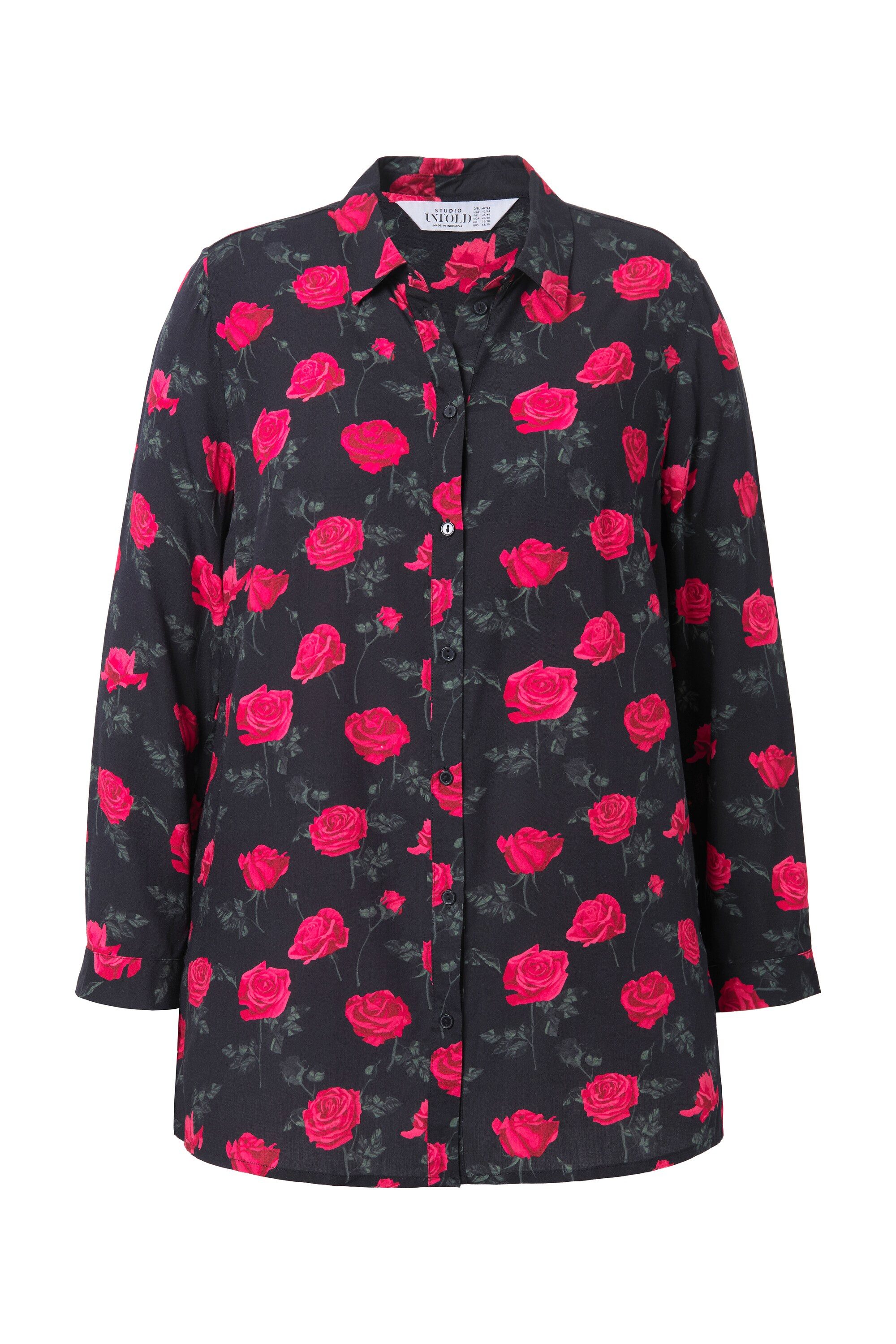 Studio Untold Hemdbluse Hemdbluse Boxy Shape XL Rosen günstig online kaufen