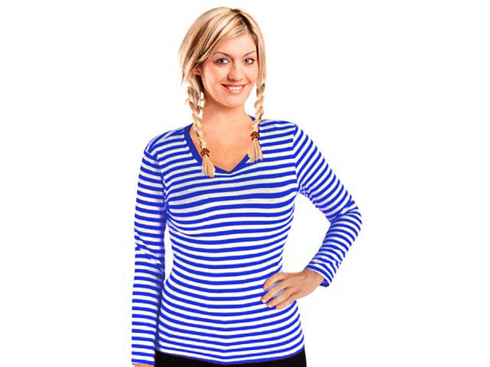 Bock-op-Kölle T-Shirt Bock op Kölle Ringelshirt Langarm tailiert V-Neck 95% Baumwolle