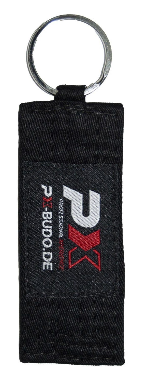 BAY-Sports Schlüsselanhänger Budogürtel Schlüsselanhänger PX Karate Kampfsport Schwarzgurt Judo (Dan Gürtel, Stück), Taekwondo, Geschenk, 10 cm, schwarzer Gürtel