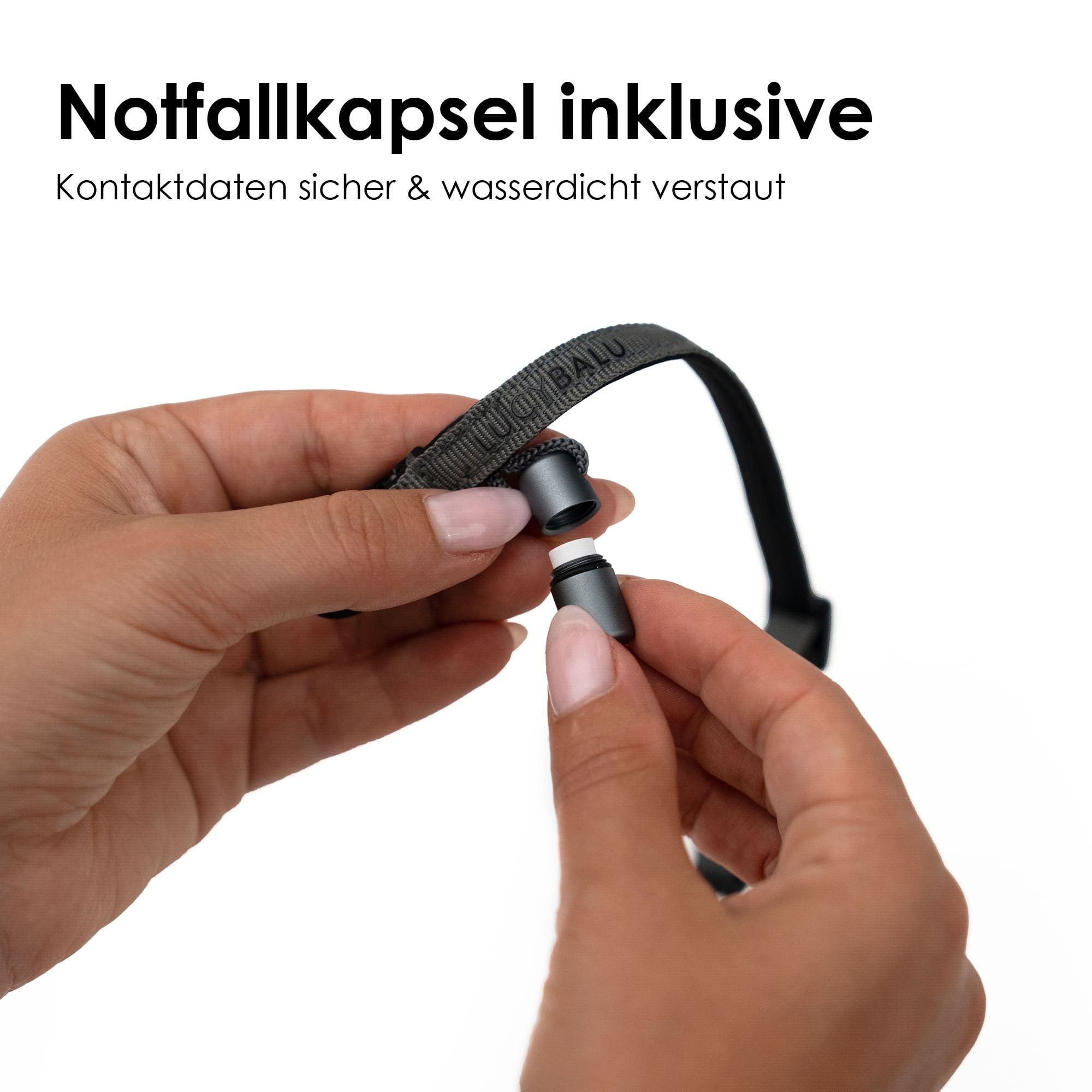 LucyBalu Katzen-Halsband WILLY Katzenhalsband mit Namenskapsel, Nylon, Sicherheitsverschluss