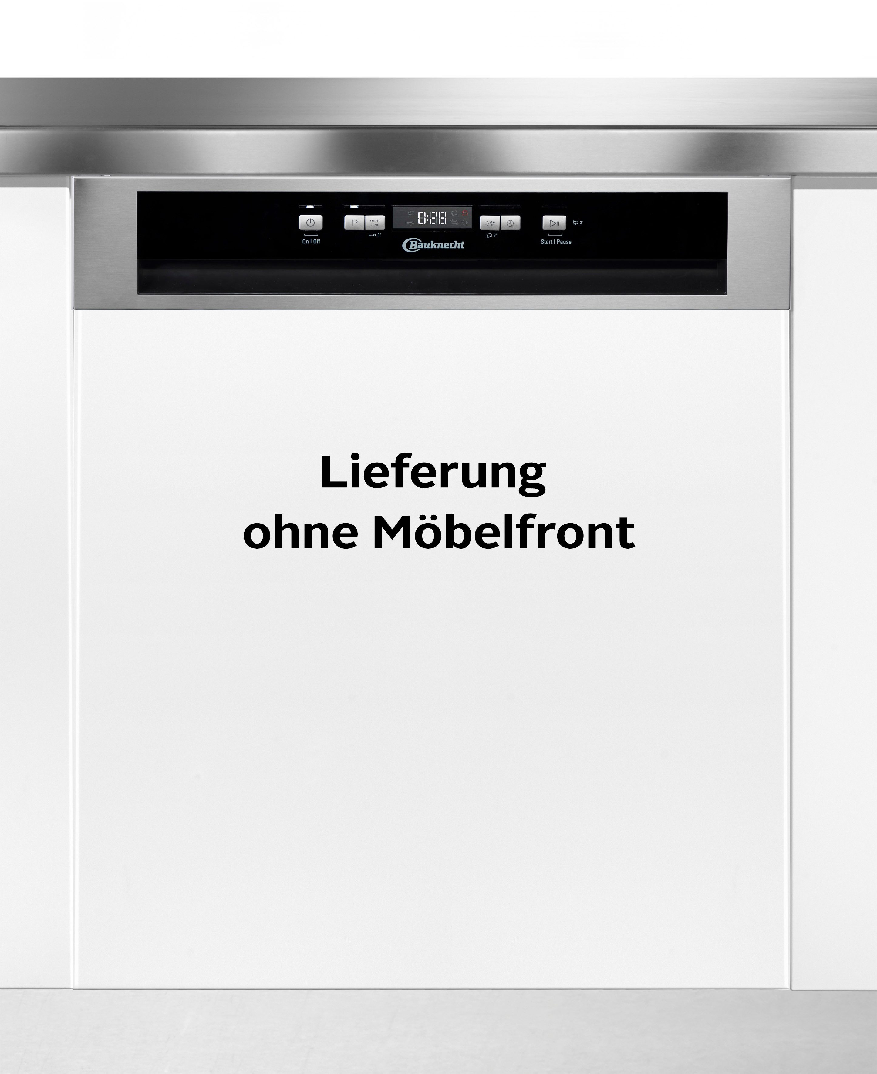 BAUKNECHT teilintegrierbarer Geschirrspüler OBBC Ecosilent 9760, 9,5 l, 14 Maßgedecke, Doppelter Komfort – mit Besteckschublade und zusätzlichem Besteckkorb