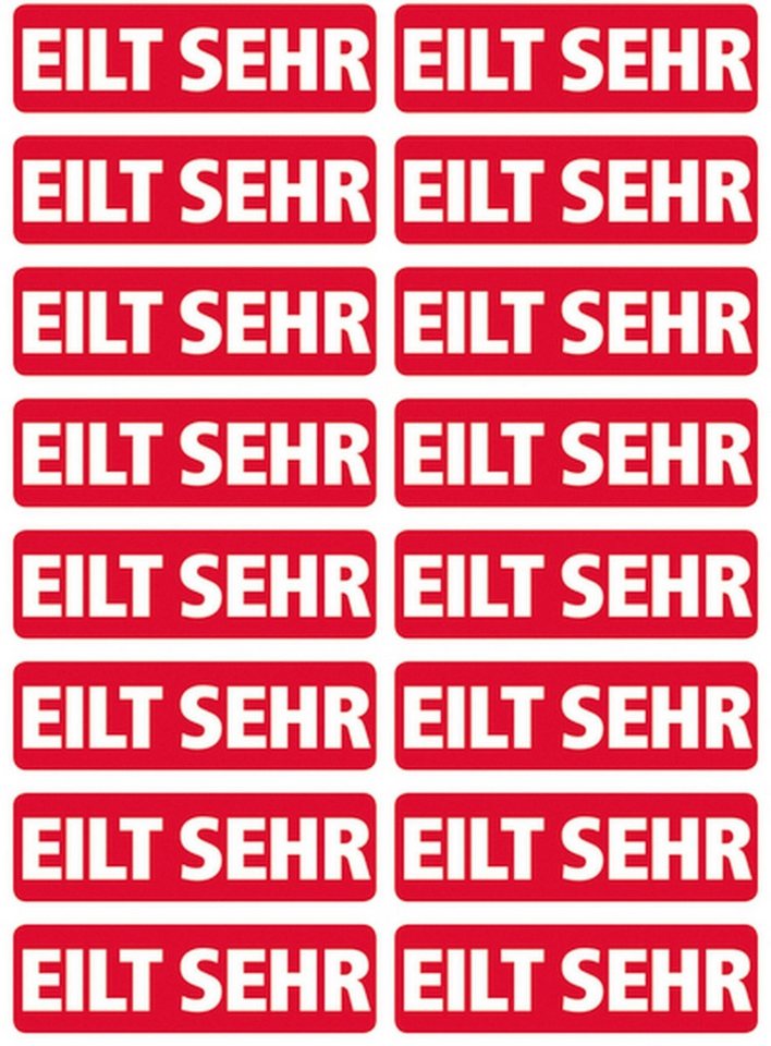Thumbnail - HERMA Etiketten Textetikett Kleinpackung Eilt sehr 12x40 mm rot VE=320 Stück