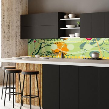 wandmotiv24 Küchenrückwand Kim Natur, (1-tlg), Premium Hartschaum Nischenrückwand in versch. Größen