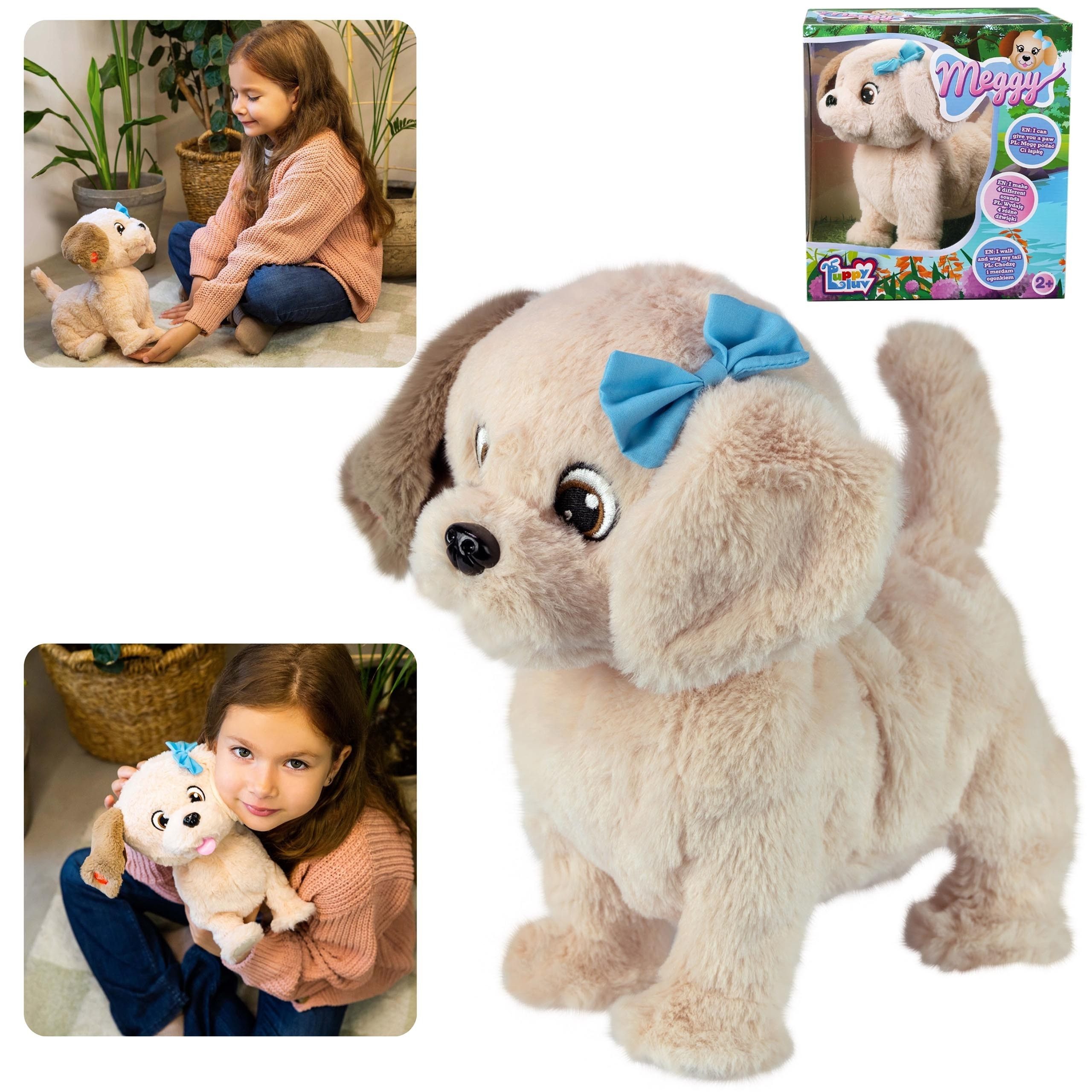 Sarcia.eu Kuscheltier Puppy Luv - Interaktiver Labradorhund, Plüschhund Meggy 2+