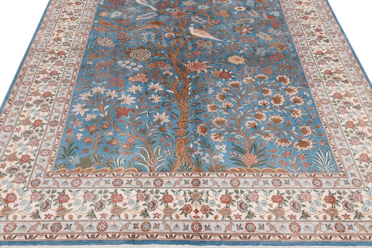 Isfahan 12 Höhe: 181x266 Handgeknüpfter Nain Seidenkette Trading, rechteckig, Indo mm Seidenteppich Orientteppich,