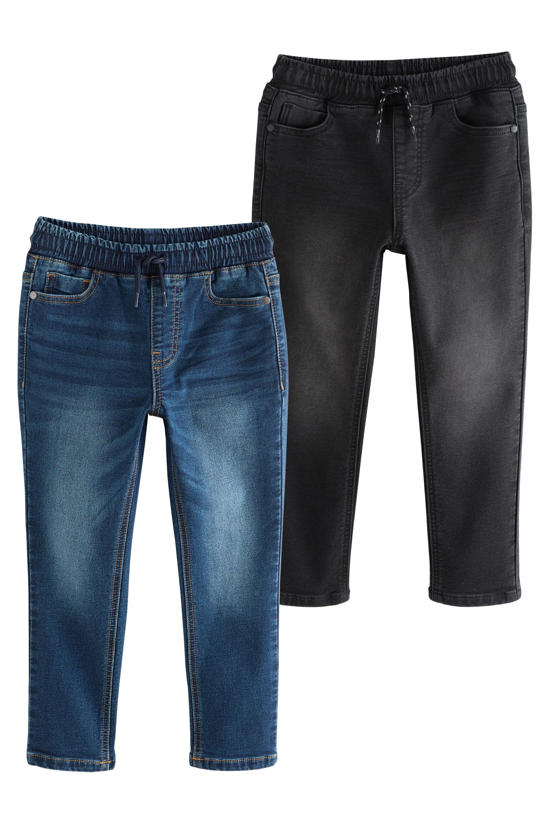 Next Regular-fit-Jeans Stretch-Jeans mit Elastikbund Regular Fit 2er-Pack (2-tlg)