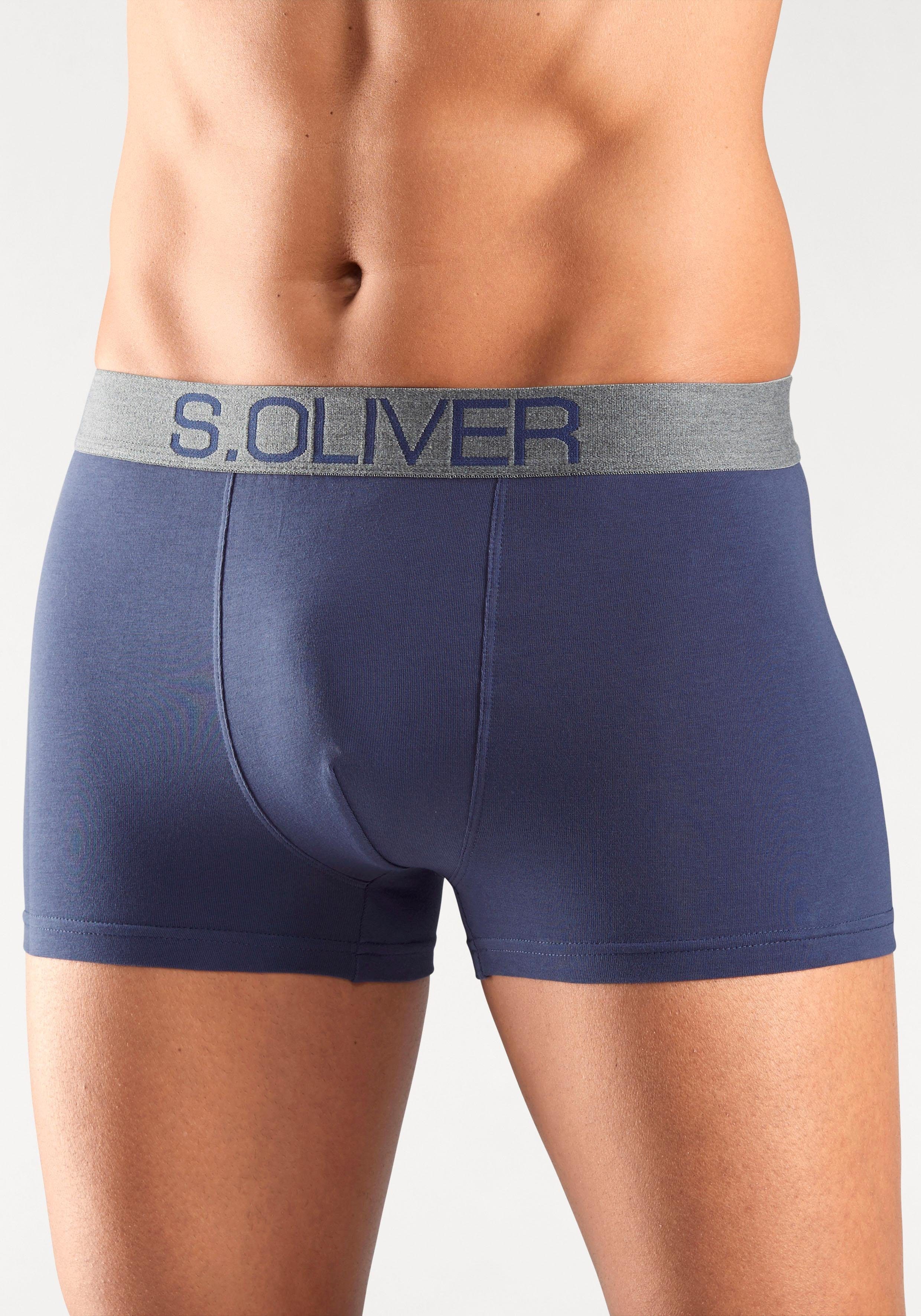 s.Oliver Boxer Boxershorts für Herren (Packung, 4-St) mit kontrastfarbenem Webbund – Bild 3 von 5