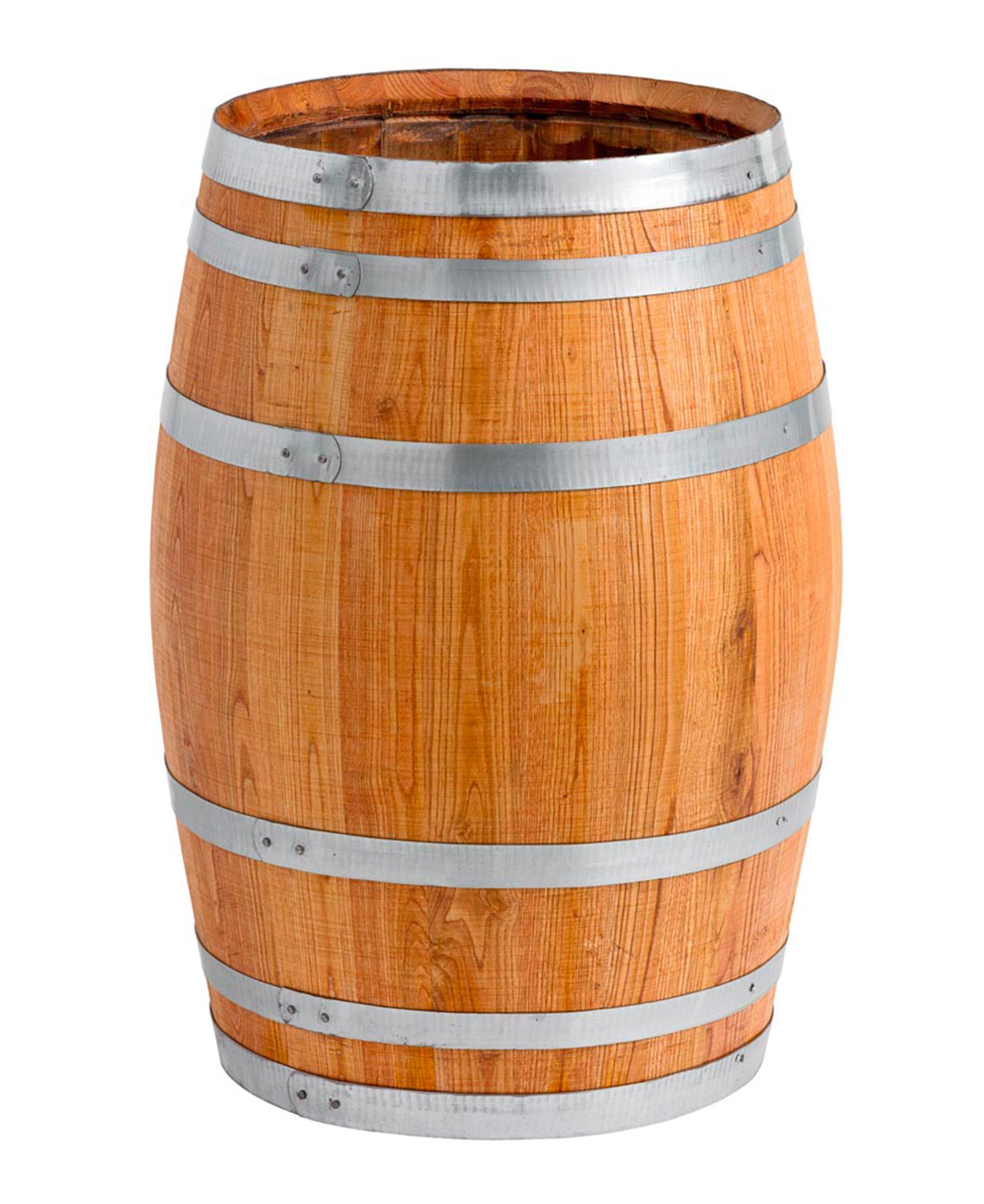 Temesso Regentonne 100 oder 150L Holzfass als Regenfass GEÖLT, neu aus Kastanienholz