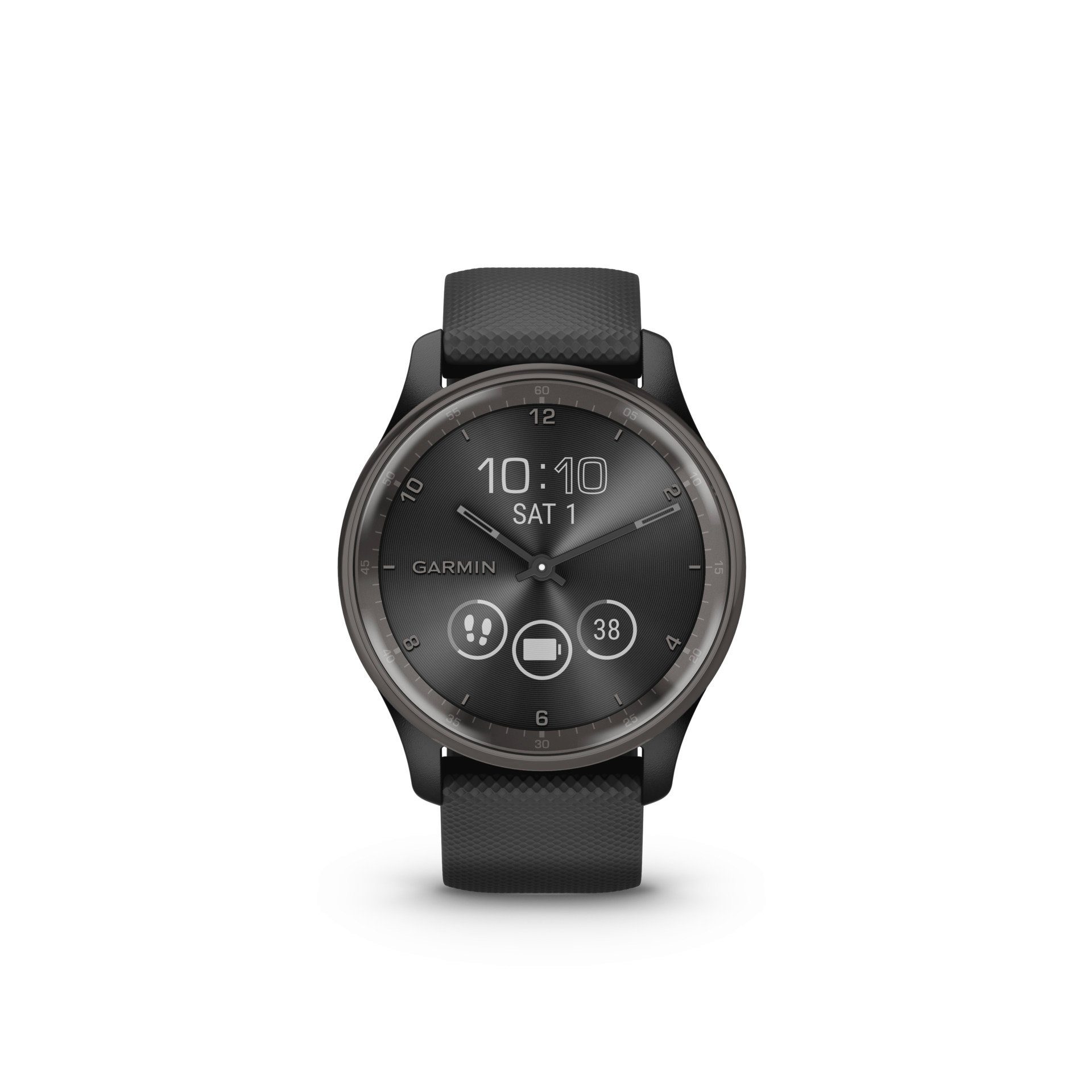 Garmin VIVOMOVE TREND schwarz | Schwarz/Schiefergrau (Proprietär) Fitnessuhr