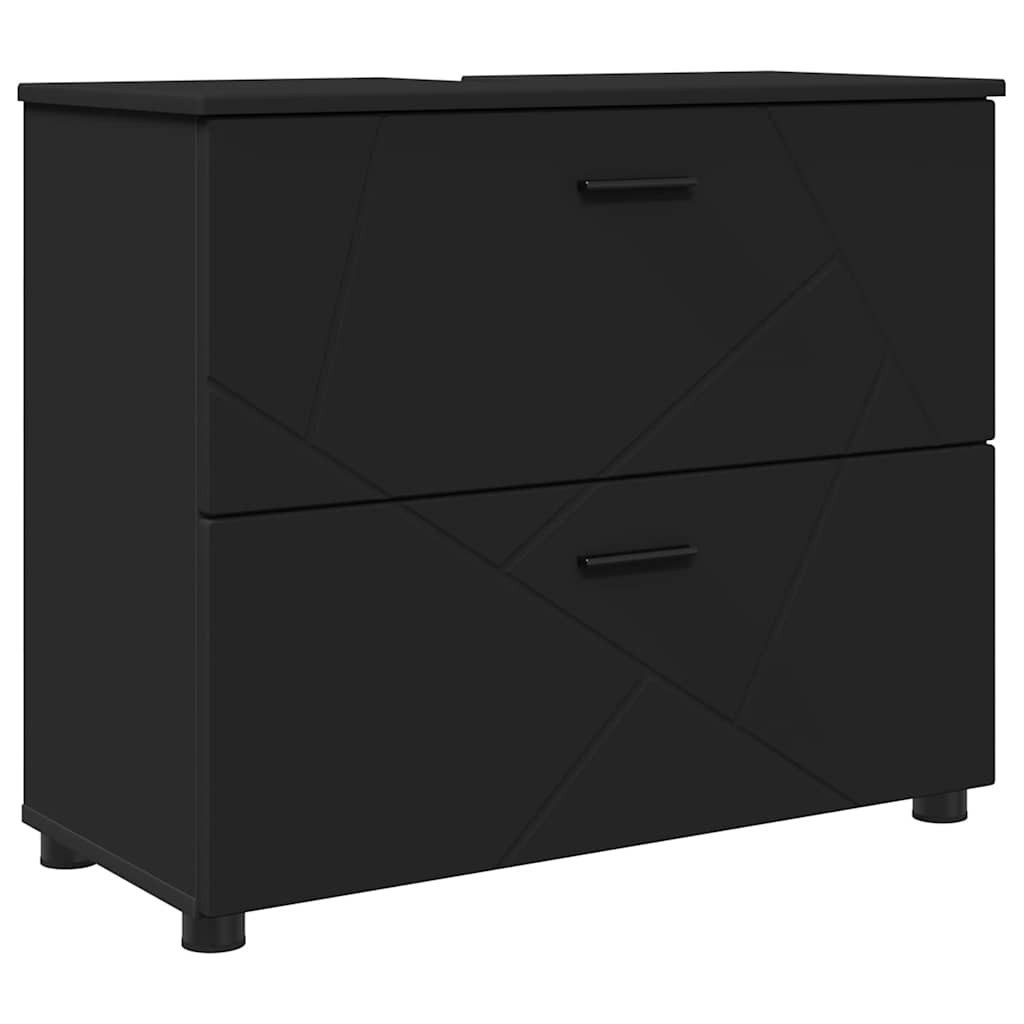 vidaXL Badezimmerspiegelschrank Badezimmer Schrank Schwarz 76,5 günstig online kaufen