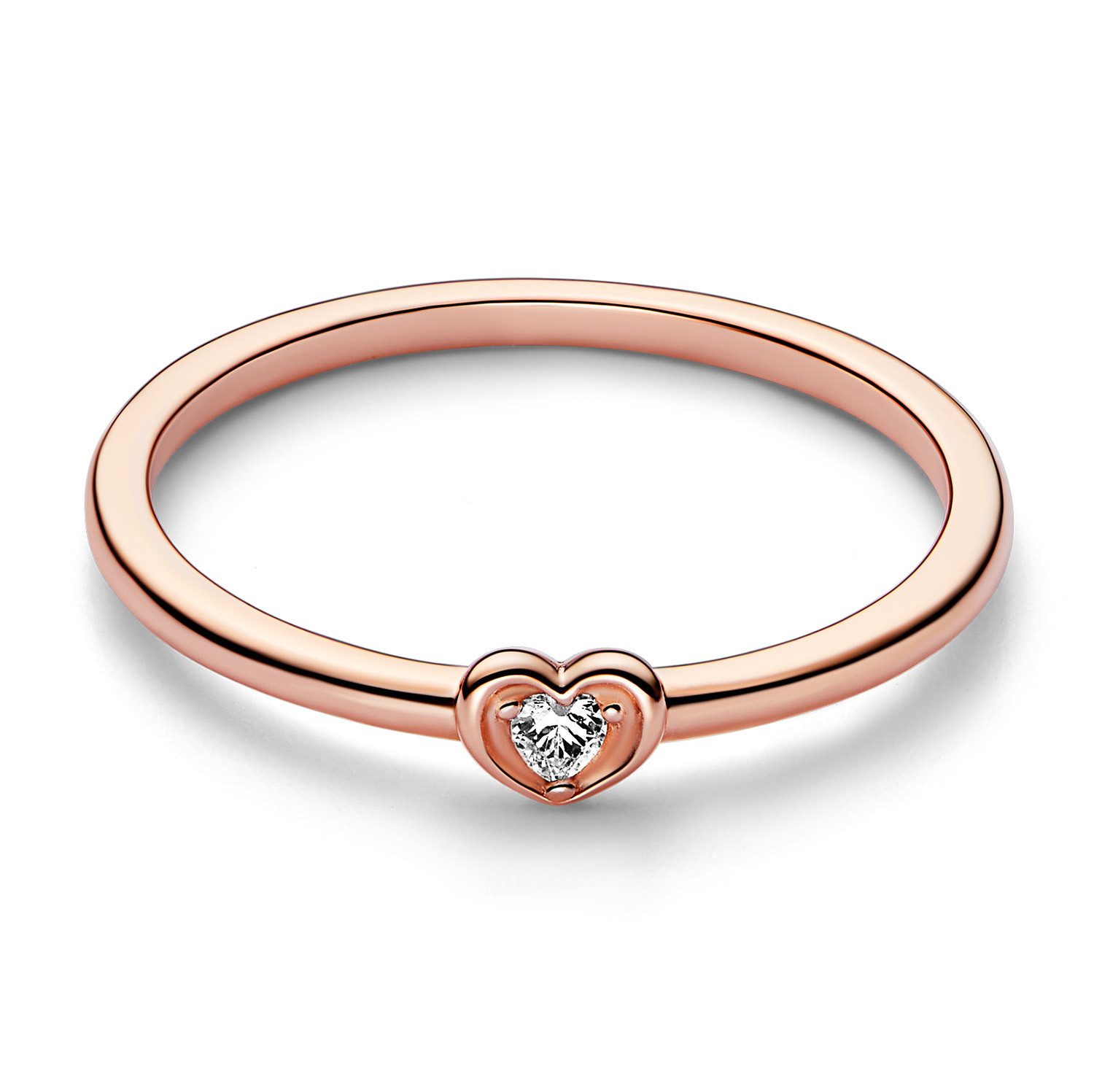 Pandora Fingerring Strahlendes Herz Roségoldfarben günstig online kaufen
