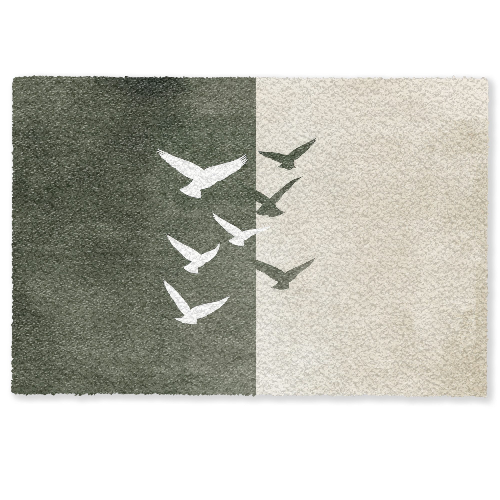 MuchoWow Fußmatte Japandi - Vogel - günstig online kaufen