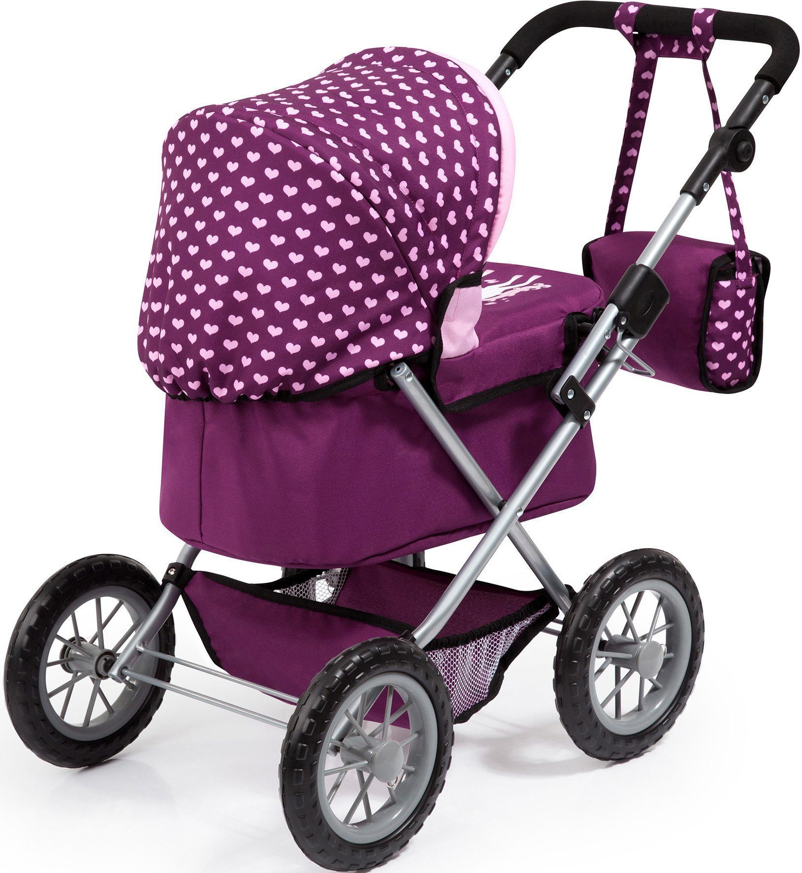 Bayer Puppenwagen Trendy, pflaume, mit Wickeltasche günstig online kaufen