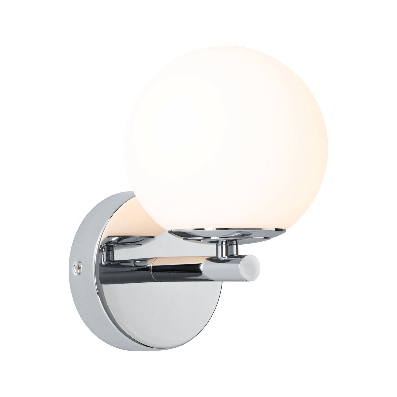 LED Selection fest LED Warmweiß Glas/Metall, Gove Deckenleuchte IP44 3000K Bathroom 5W integriert, Satin/Chrom Paulmann