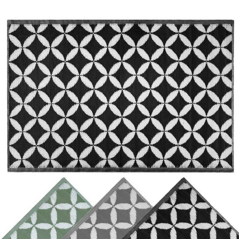 Outdoorteppich KRETA - Schwarz - 120x180cm - In- & Outdoorteppich, Primaflor-Ideen in Textil, Rechteckig, Höhe: 2,2 mm