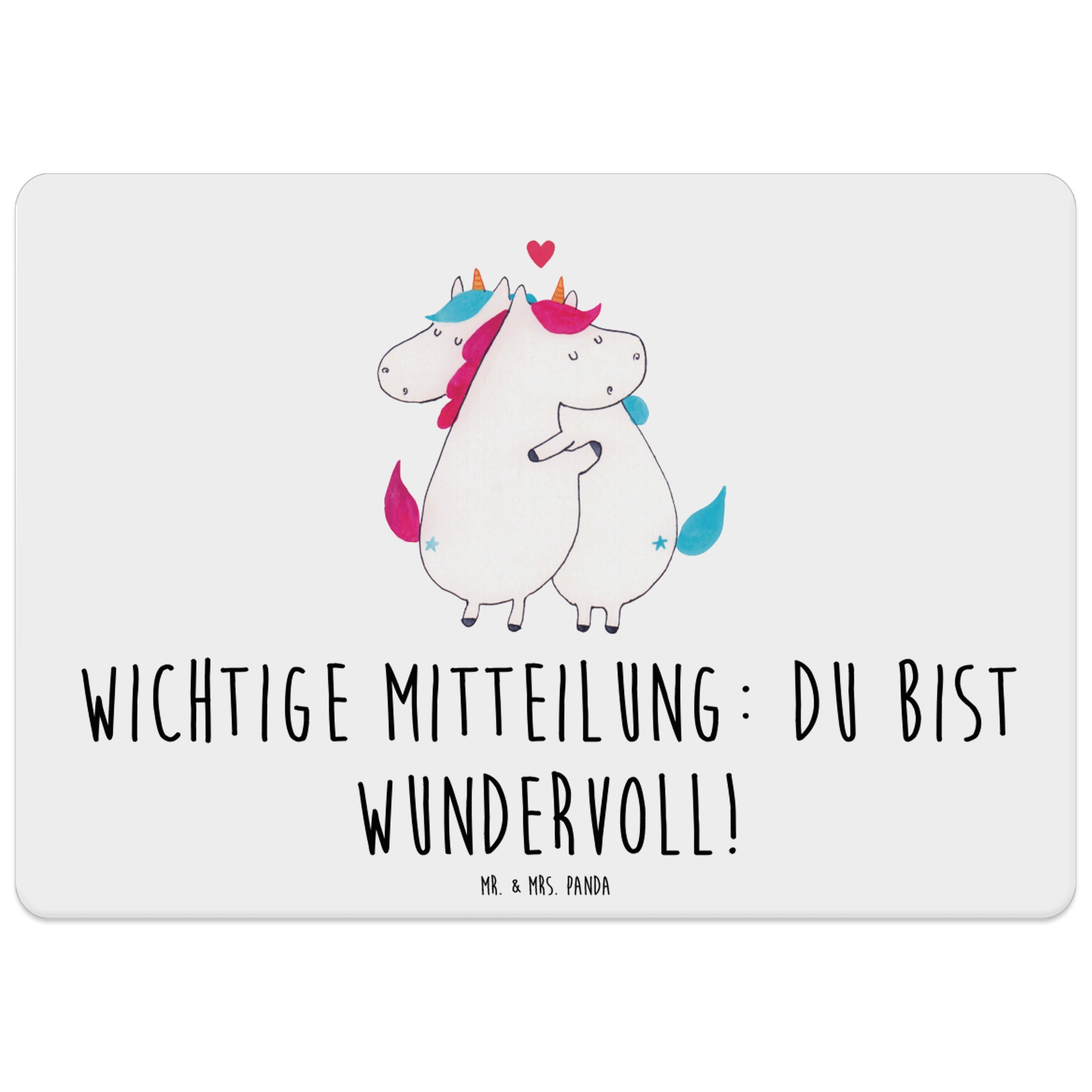 Platzset, Einhorn Mitteilung Weiß Geschenk, Einhorn Deko, Einhörner