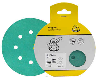 Klingspor Schleifpapier Klingspor Schleifpapier PS 77 CK T-ACT SB-verpackt Set (für Farbe