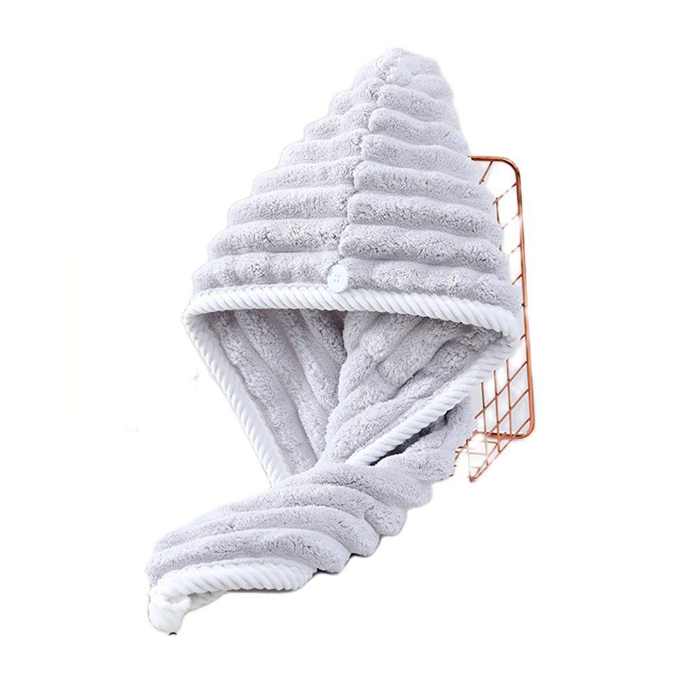 L.Ru UG Turban-Handtuch Die verdickte Mikrofaser-Trocknungskappe absorbiert Wasser, (1-St), Duschhaube für trockenes Haar