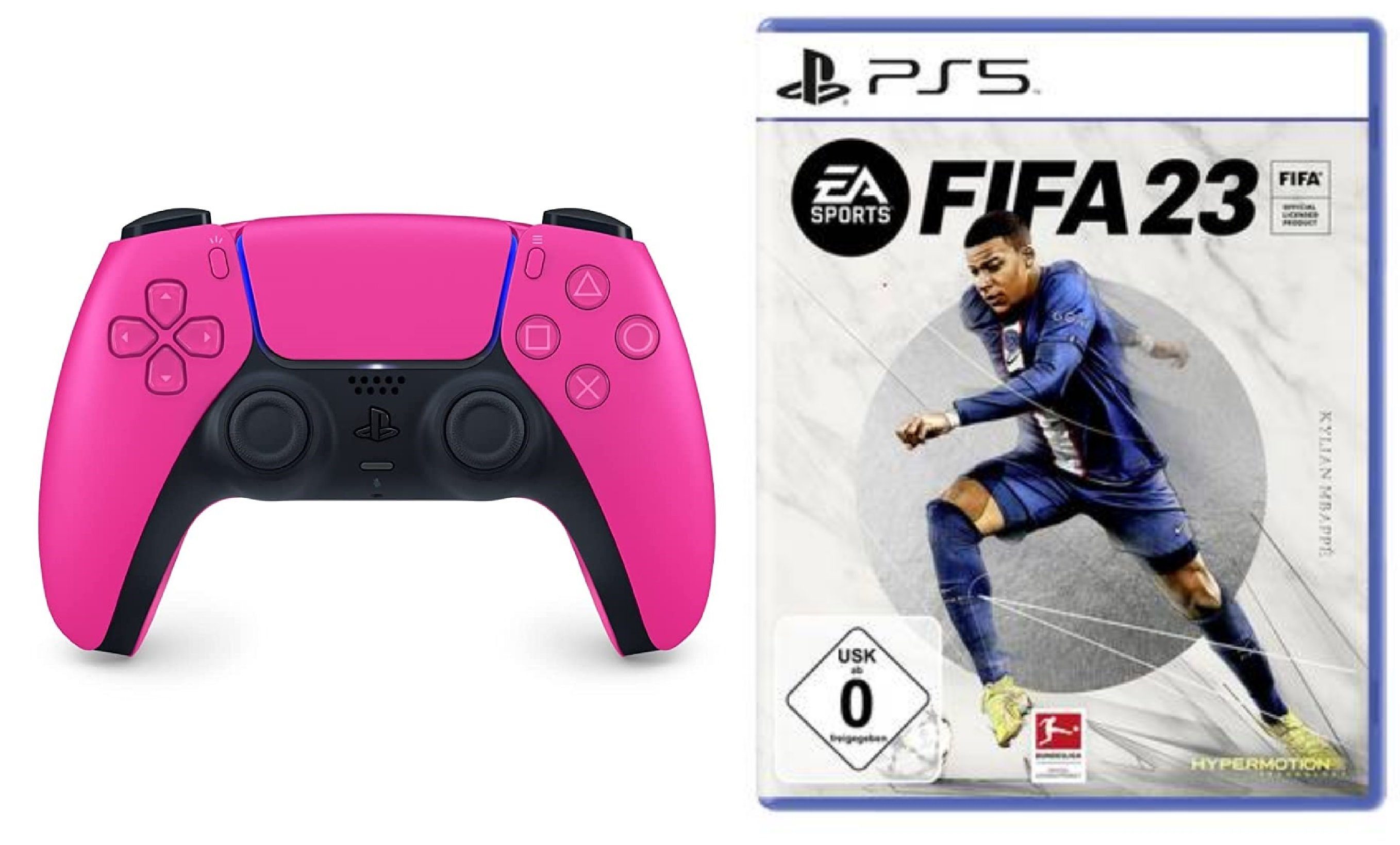 Playstation Playstation 5 Controller + FIFA 23 PS5 Spiel - PlayStation 5-Controller (DualSense Wireless-Controller)